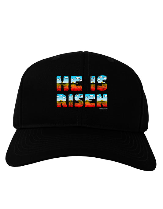 He Is Risen - Easter - Sunrise Letters Adult Dark Baseball Cap Hat-Baseball Cap-TooLoud-Black-One Size-Davson Sales