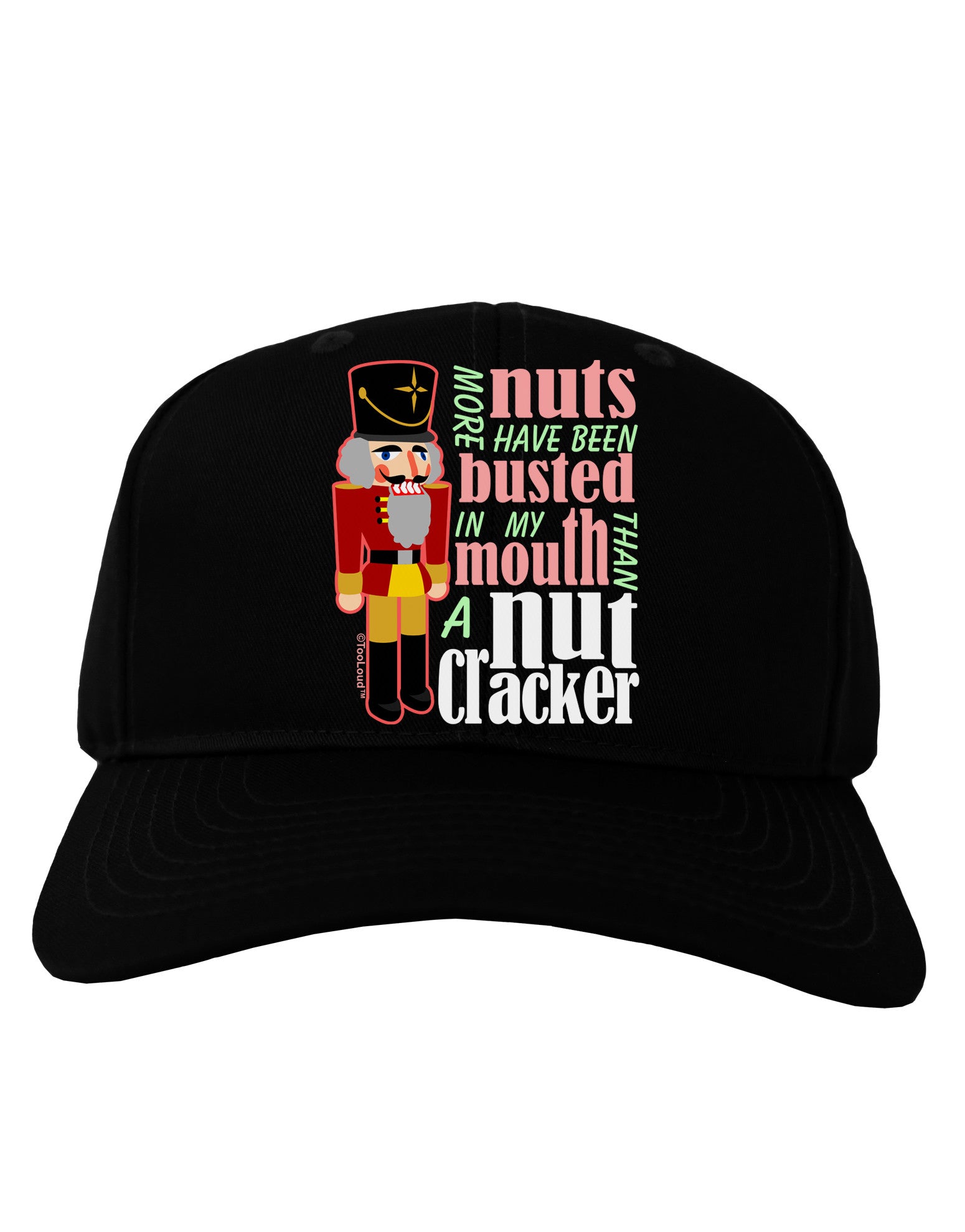 More Nuts Busted - My Mouth Adult Dark Baseball Cap Hat by-Baseball Cap-TooLoud-Black-One Size-Davson Sales
