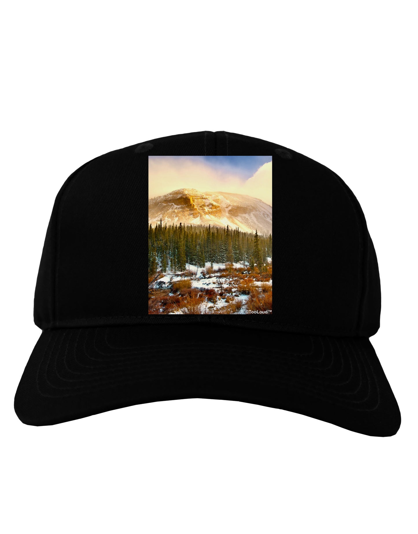 Nature Photography - Mountain Glow Adult Dark Baseball Cap Hat by-Baseball Cap-TooLoud-Black-One Size-Davson Sales