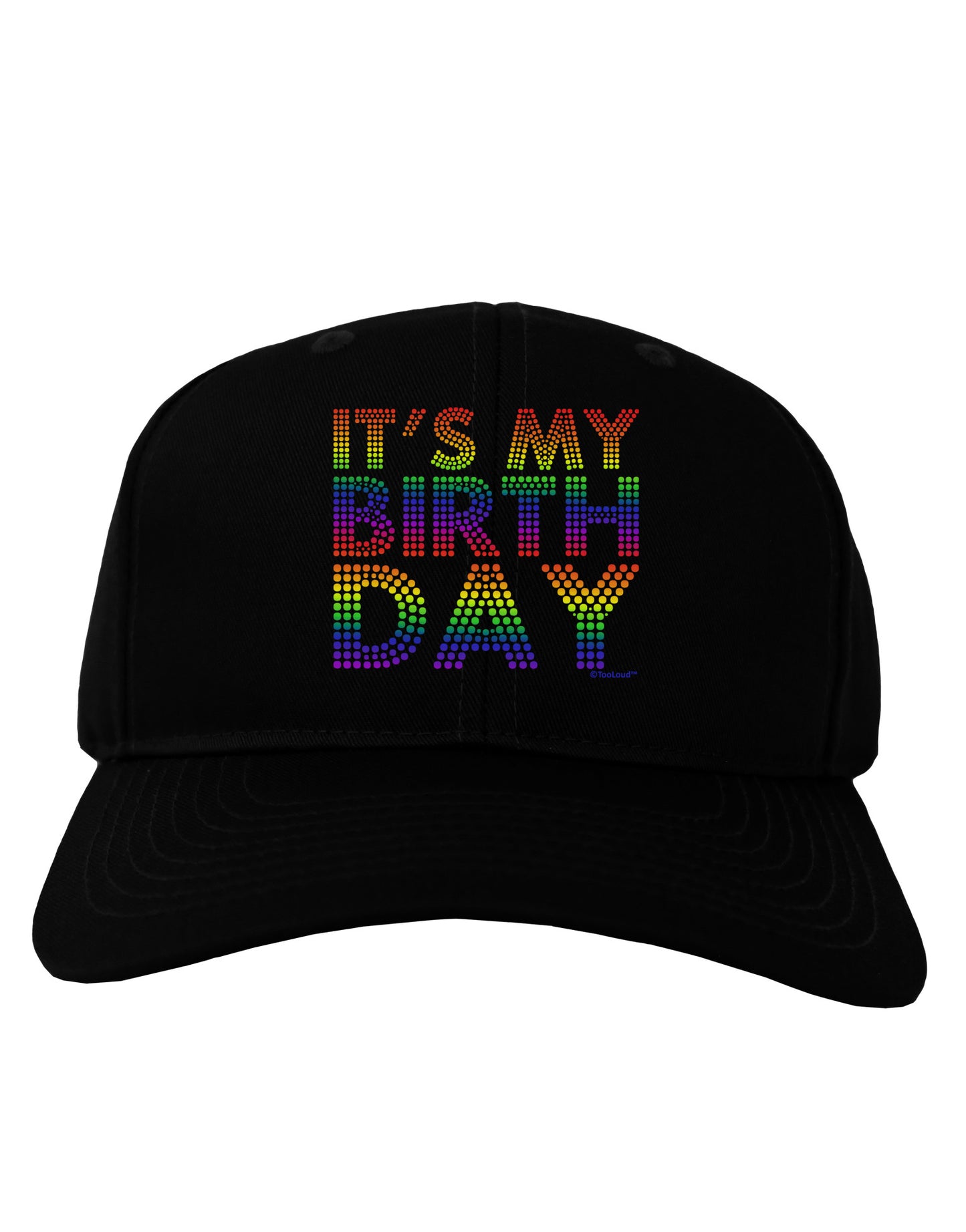 It's My Birthday - Candy Colored Dots Adult Dark Baseball Cap Hat by TooLoud-Baseball Cap-TooLoud-Black-One Size-Davson Sales