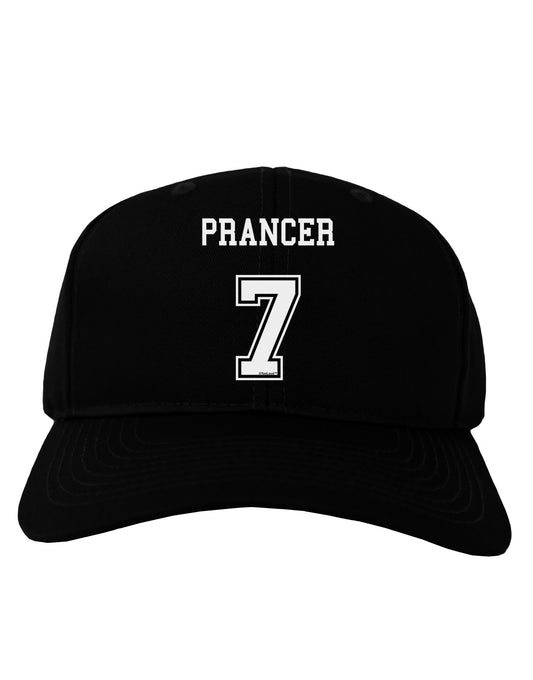 Reindeer Jersey - Prancer 7 Adult Dark Baseball Cap Hat-Baseball Cap-TooLoud-Black-One Size-Davson Sales