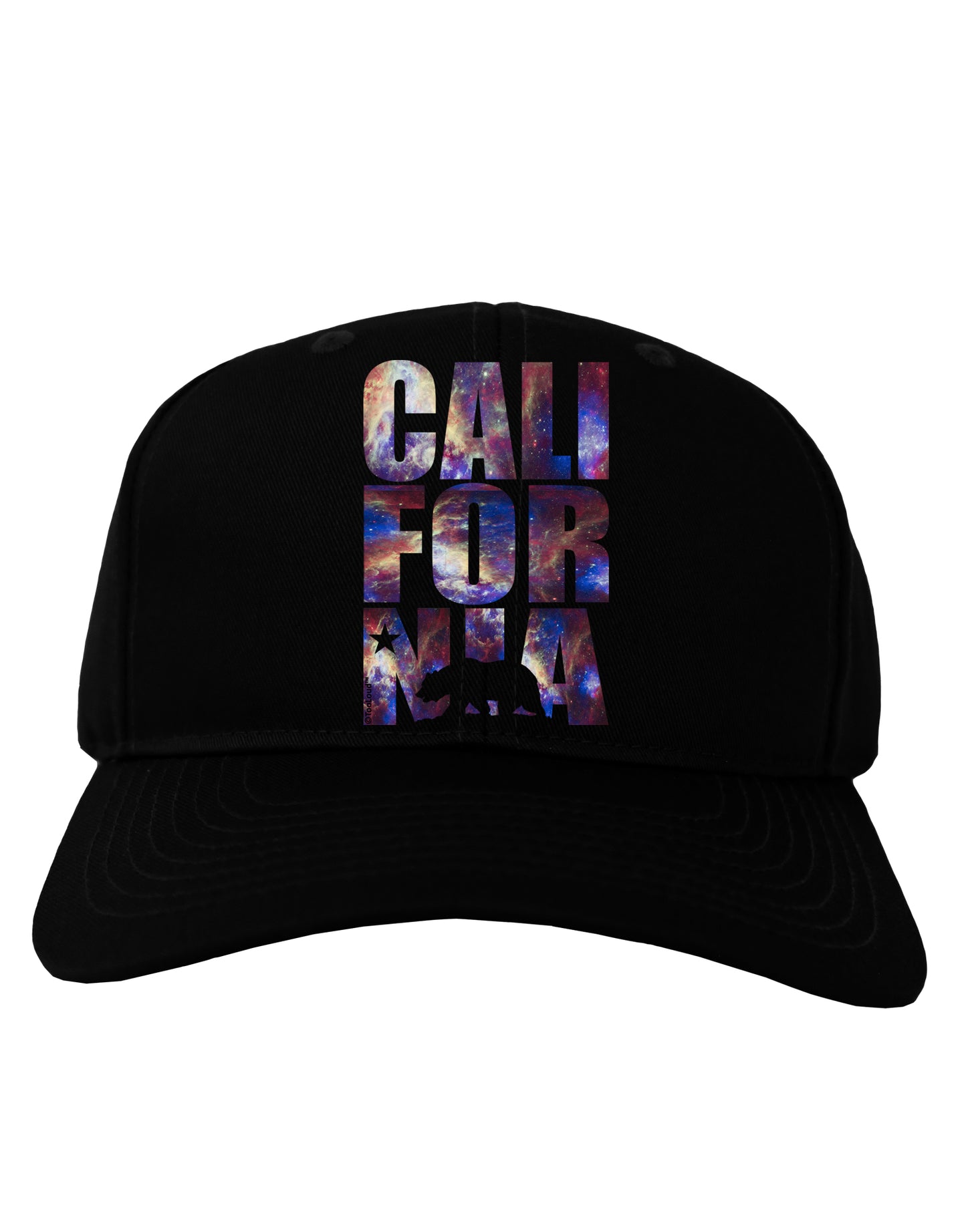 California Republic Design - Space Nebula Print Adult Dark Baseball Cap Hat by TooLoud-Baseball Cap-TooLoud-Black-One Size-Davson Sales