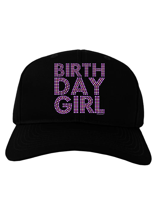 Birthday Girl - Pink and Purple Dots Adult Dark Baseball Cap Hat by TooLoud-Baseball Cap-TooLoud-Black-One Size-Davson Sales