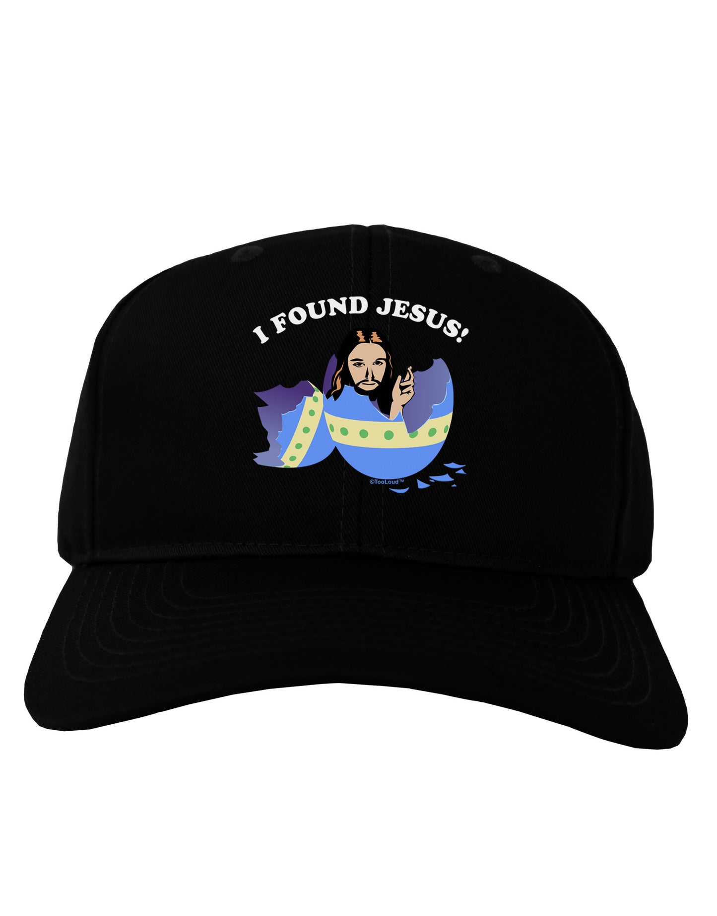 I Found Jesus - Easter Egg Adult Dark Baseball Cap Hat-Baseball Cap-TooLoud-Black-One Size-Davson Sales