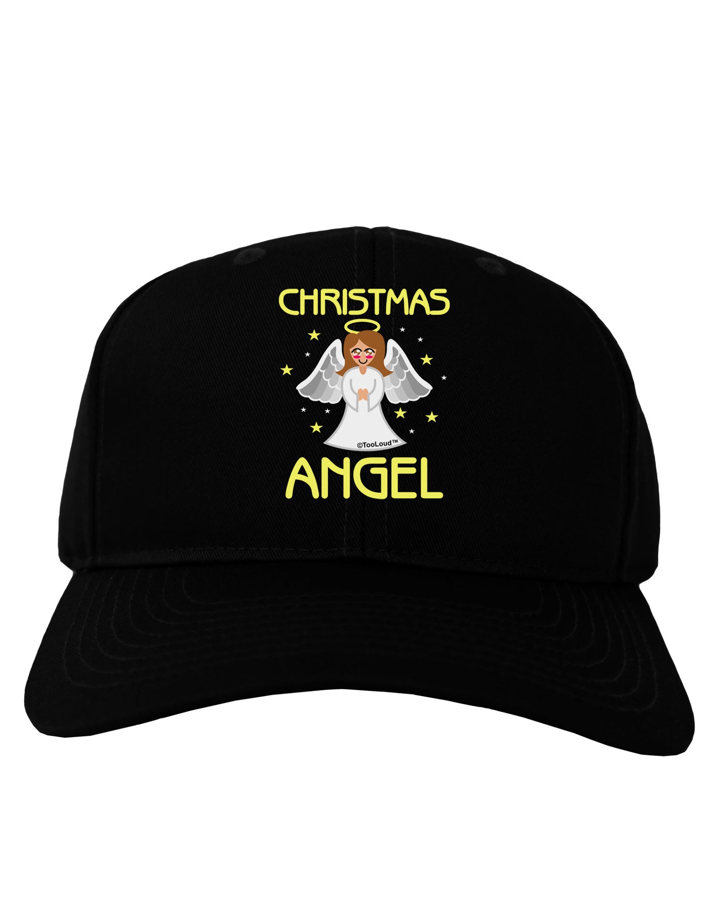 Christmas Angel Adult Dark Baseball Cap Hat-Baseball Cap-TooLoud-Black-One Size-Davson Sales