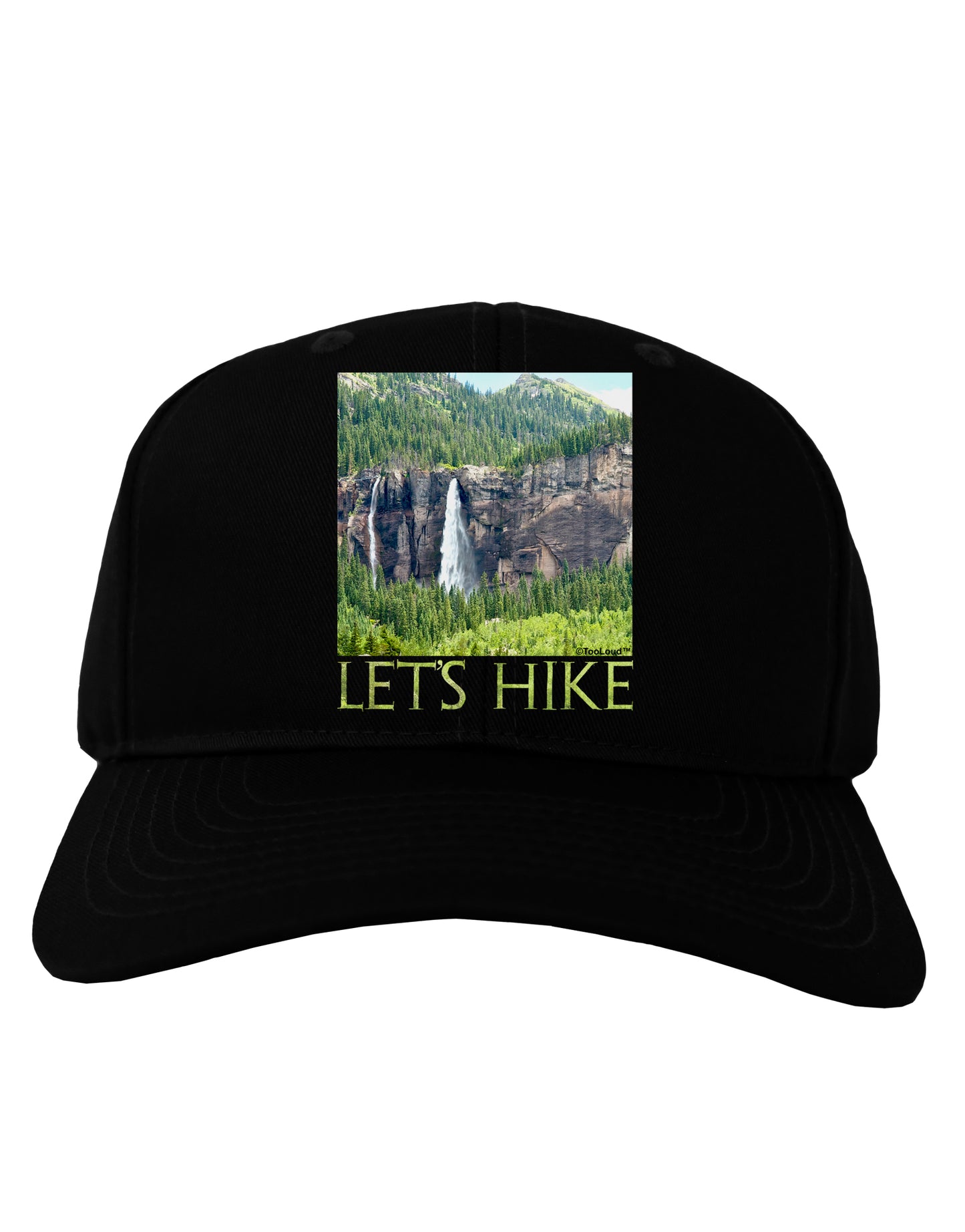 Beautiful Cliffs - Lets Hike Adult Dark Baseball Cap Hat by-Baseball Cap-TooLoud-Black-One Size-Davson Sales
