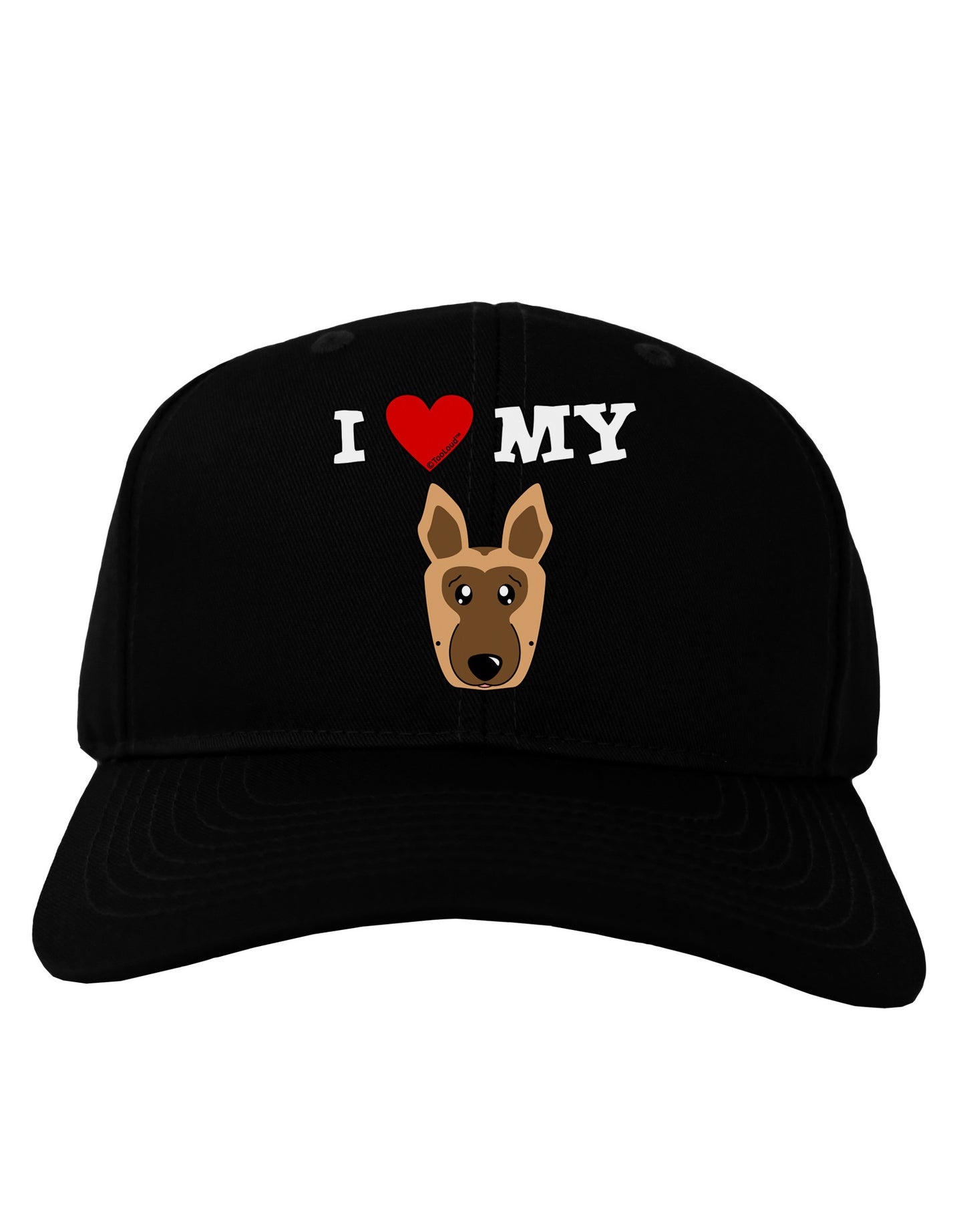 I Heart My - Cute German Shepherd Dog Adult Dark Baseball Cap Hat by TooLoud-Baseball Cap-TooLoud-Black-One Size-Davson Sales
