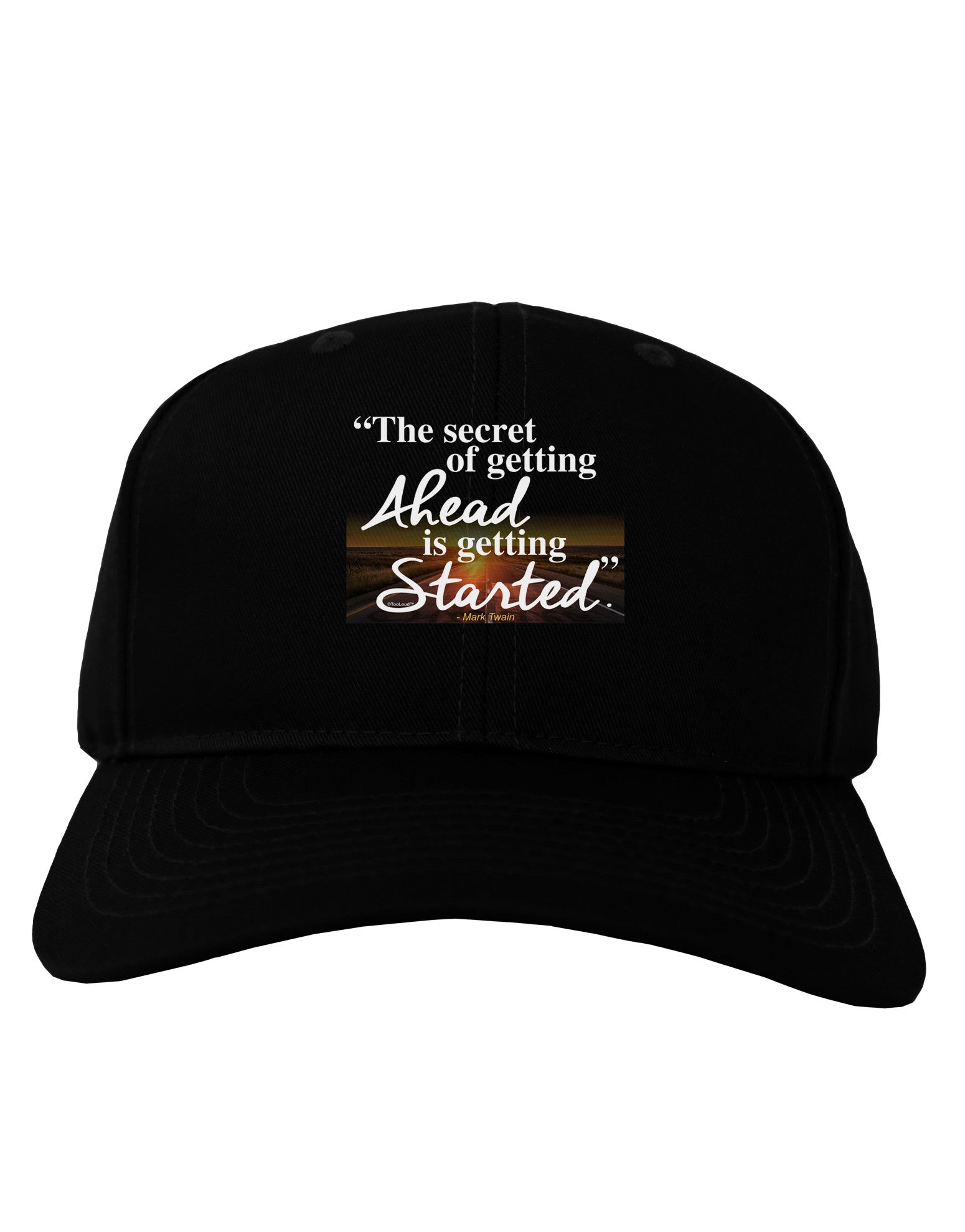 Getting Ahead Mark Twain Adult Dark Baseball Cap Hat-Baseball Cap-TooLoud-Black-One Size-Davson Sales