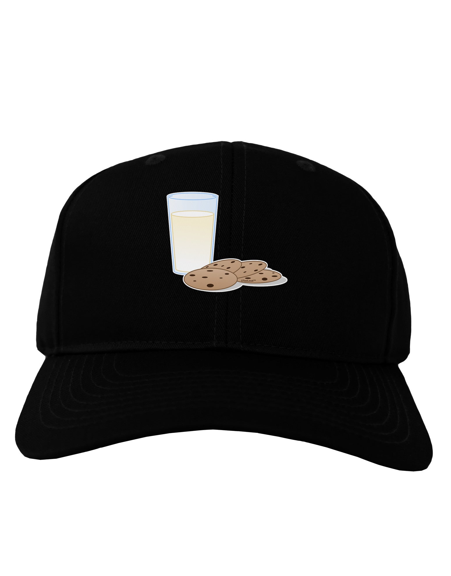 Milk and Cookies Design Adult Dark Baseball Cap Hat-Baseball Cap-TooLoud-Black-One Size-Davson Sales