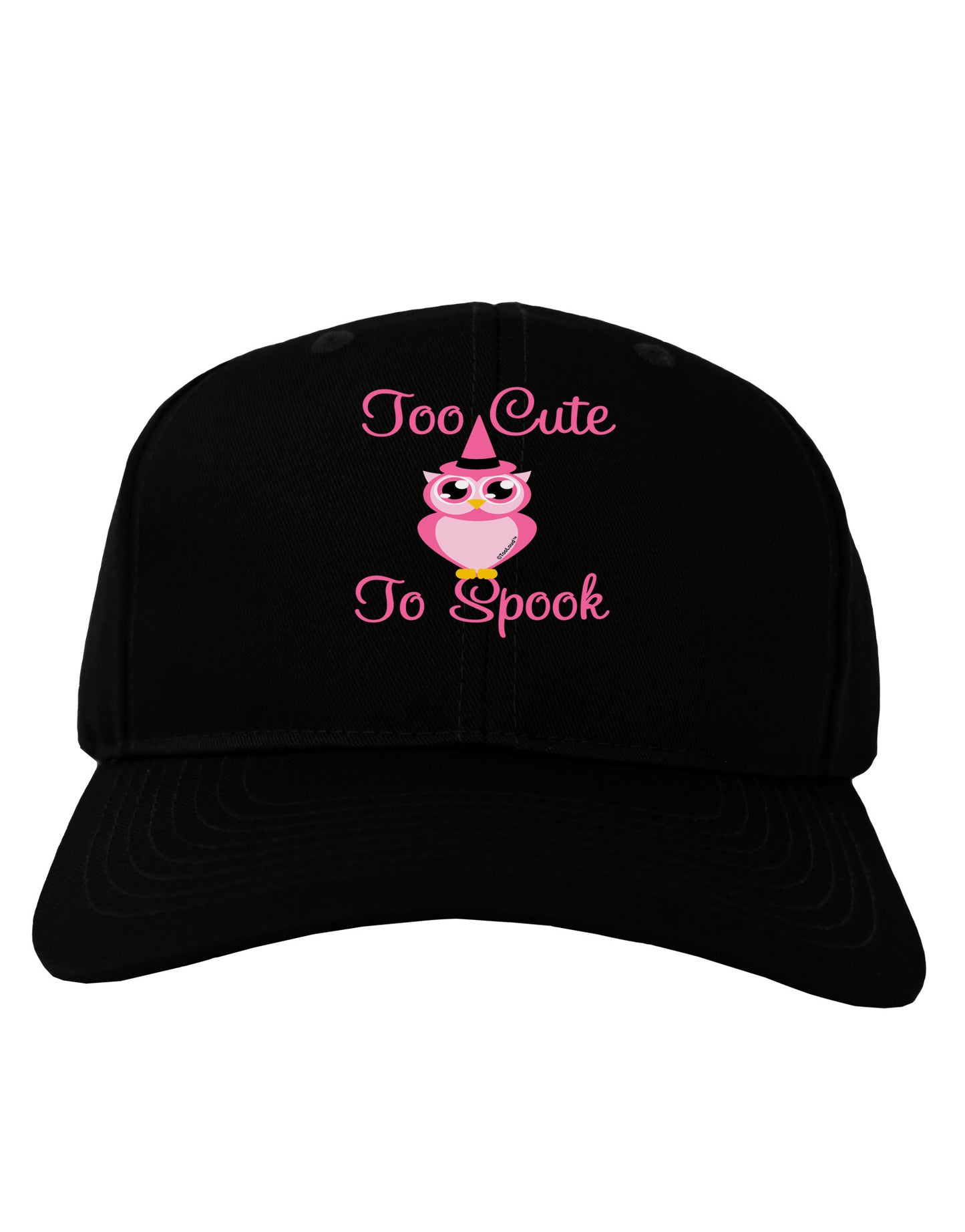 Owl Too Cute Pink Adult Dark Baseball Cap Hat-Baseball Cap-TooLoud-Black-One Size-Davson Sales