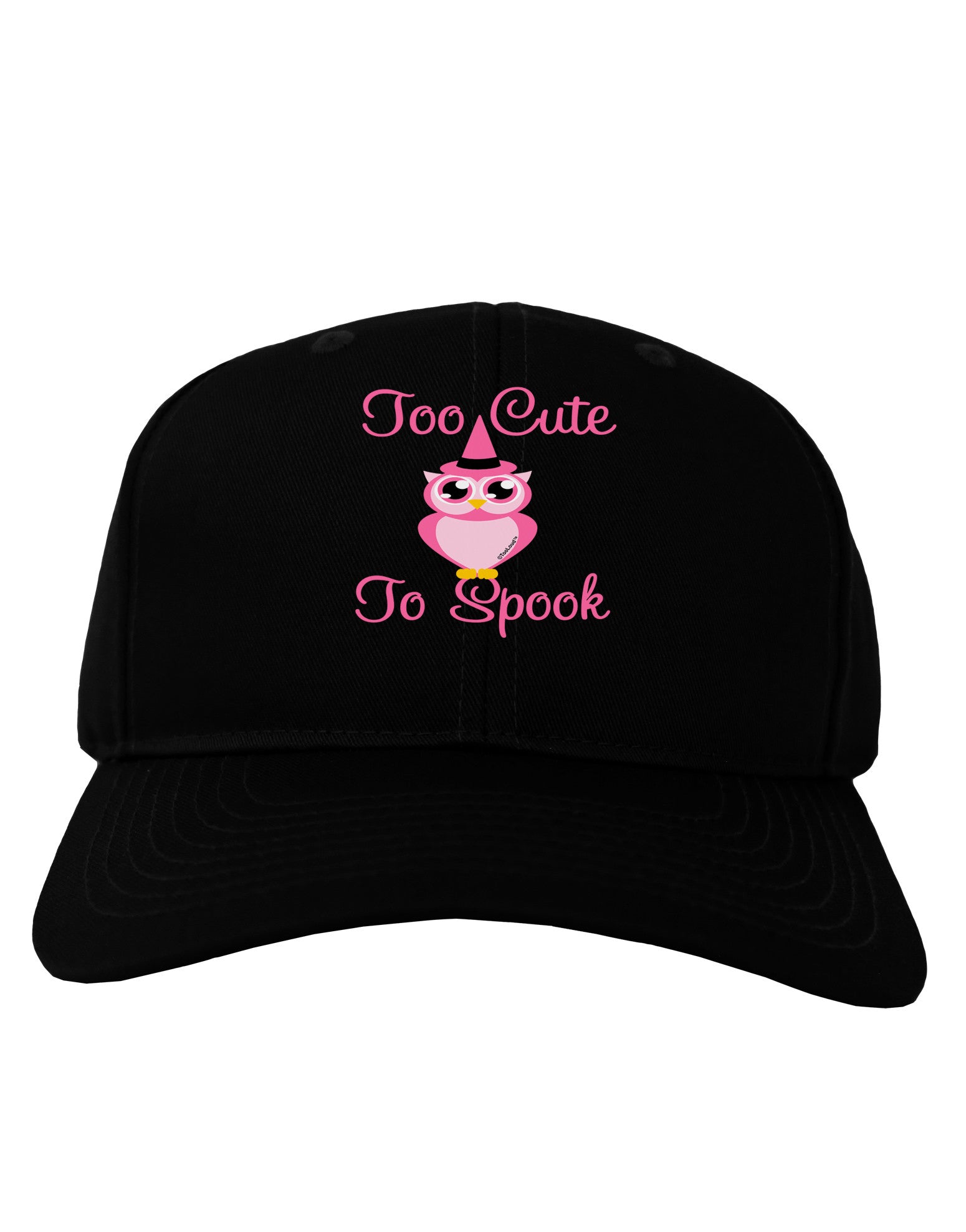 Owl Too Cute Pink Adult Dark Baseball Cap Hat-Baseball Cap-TooLoud-Black-One Size-Davson Sales