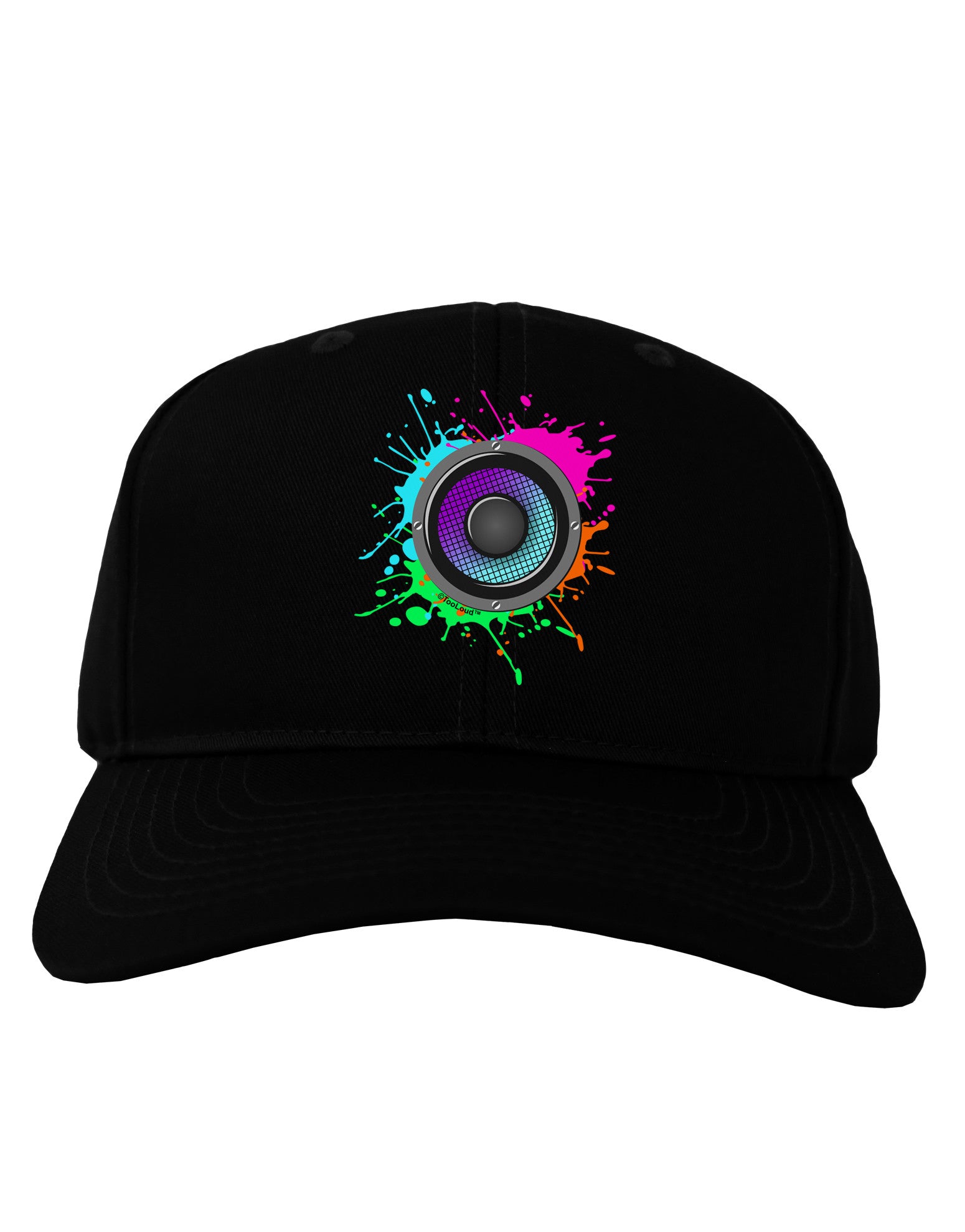 Paint Splatter Speaker Adult Dark Baseball Cap Hat-Baseball Cap-TooLoud-Black-One Size-Davson Sales