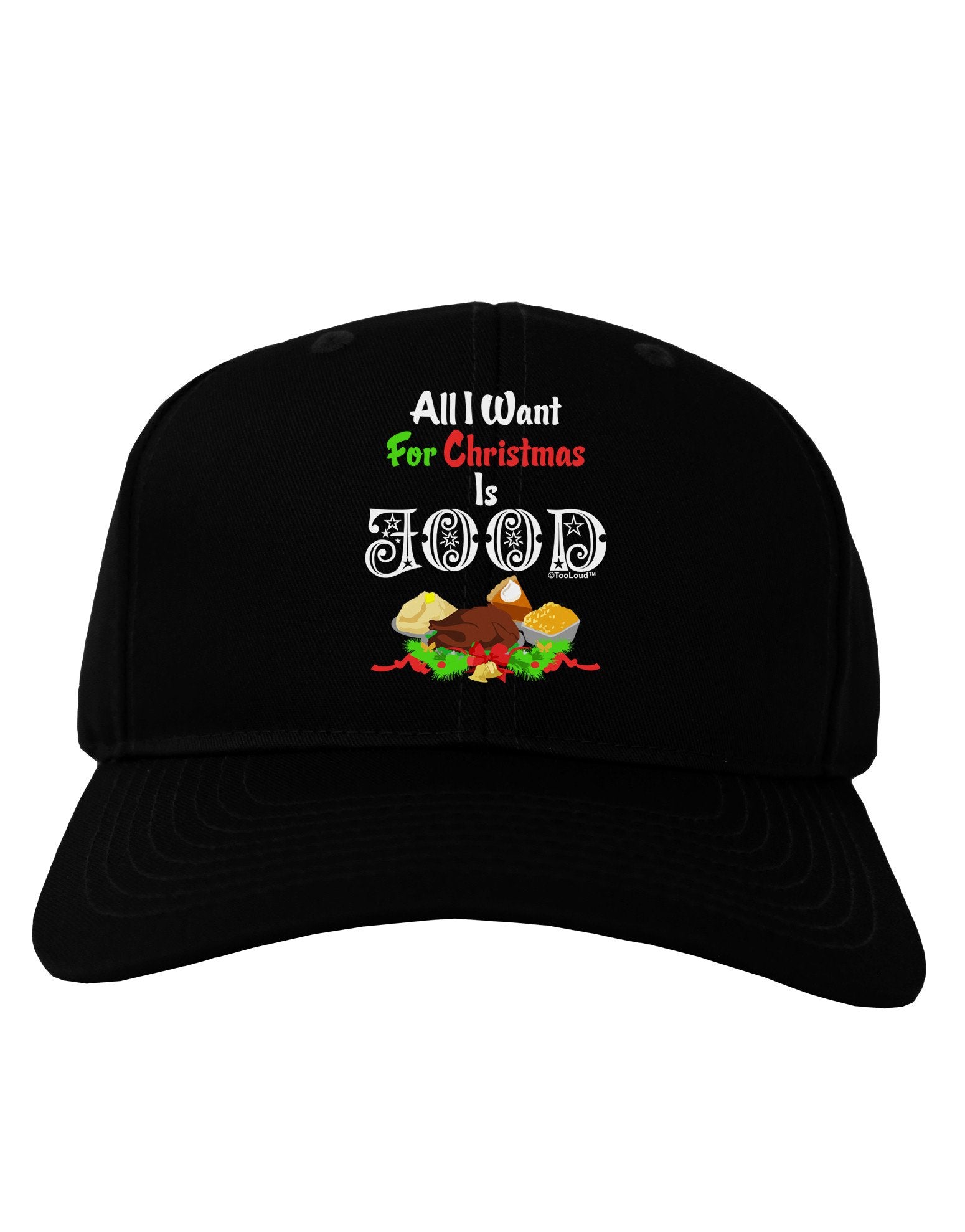 All I Want Is Food Adult Dark Baseball Cap Hat-Baseball Cap-TooLoud-Black-One Size-Davson Sales