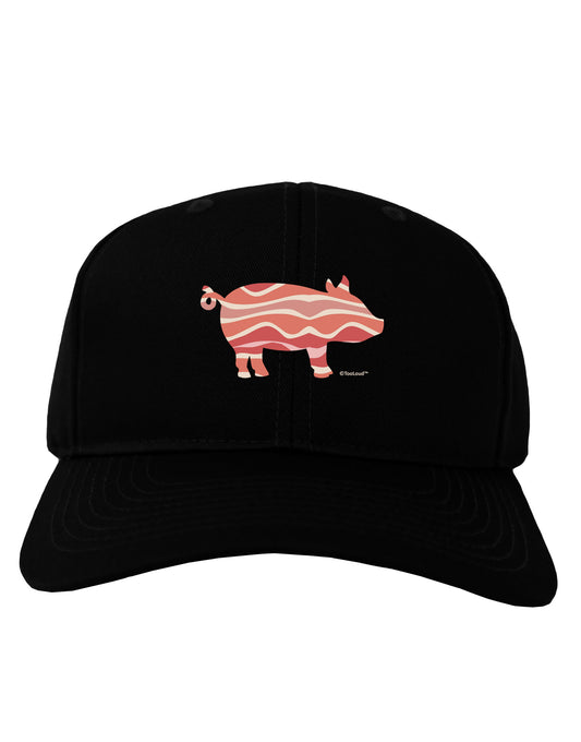 Bacon Pig Silhouette Adult Dark Baseball Cap Hat by TooLoud-Baseball Cap-TooLoud-Black-One Size-Davson Sales