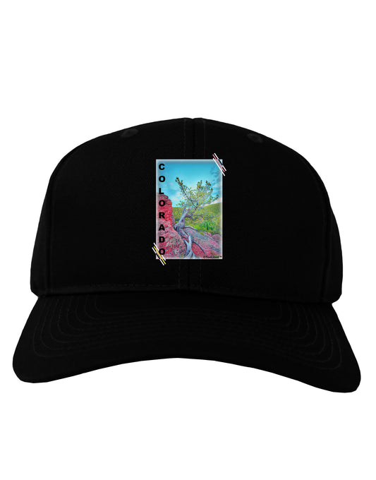 CO Cliffside Tree Text Adult Dark Baseball Cap Hat-Baseball Cap-TooLoud-Black-One Size-Davson Sales