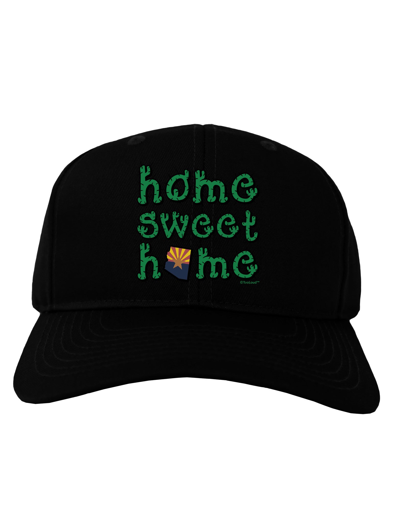 Home Sweet Home - Arizona - Cactus and State Flag Adult Dark Baseball Cap Hat by TooLoud-Baseball Cap-TooLoud-Black-One Size-Davson Sales
