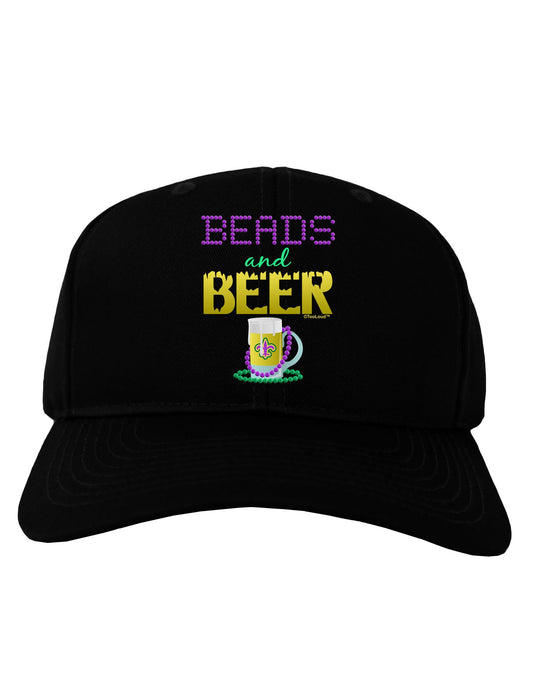 Beads And Beer Adult Dark Baseball Cap Hat-Baseball Cap-TooLoud-Black-One Size-Davson Sales