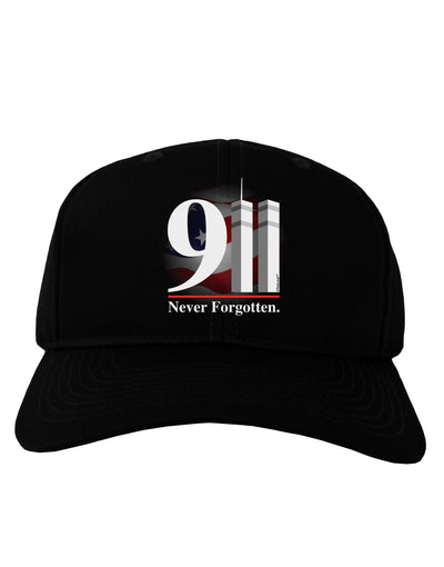 911 Never Forgotten Adult Dark Baseball Cap Hat-Baseball Cap-TooLoud-Black-One Size-Davson Sales