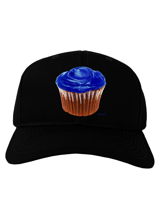 Giant Bright Blue Cupcake Adult Dark Baseball Cap Hat by TooLoud-Baseball Cap-TooLoud-Black-One Size-Davson Sales