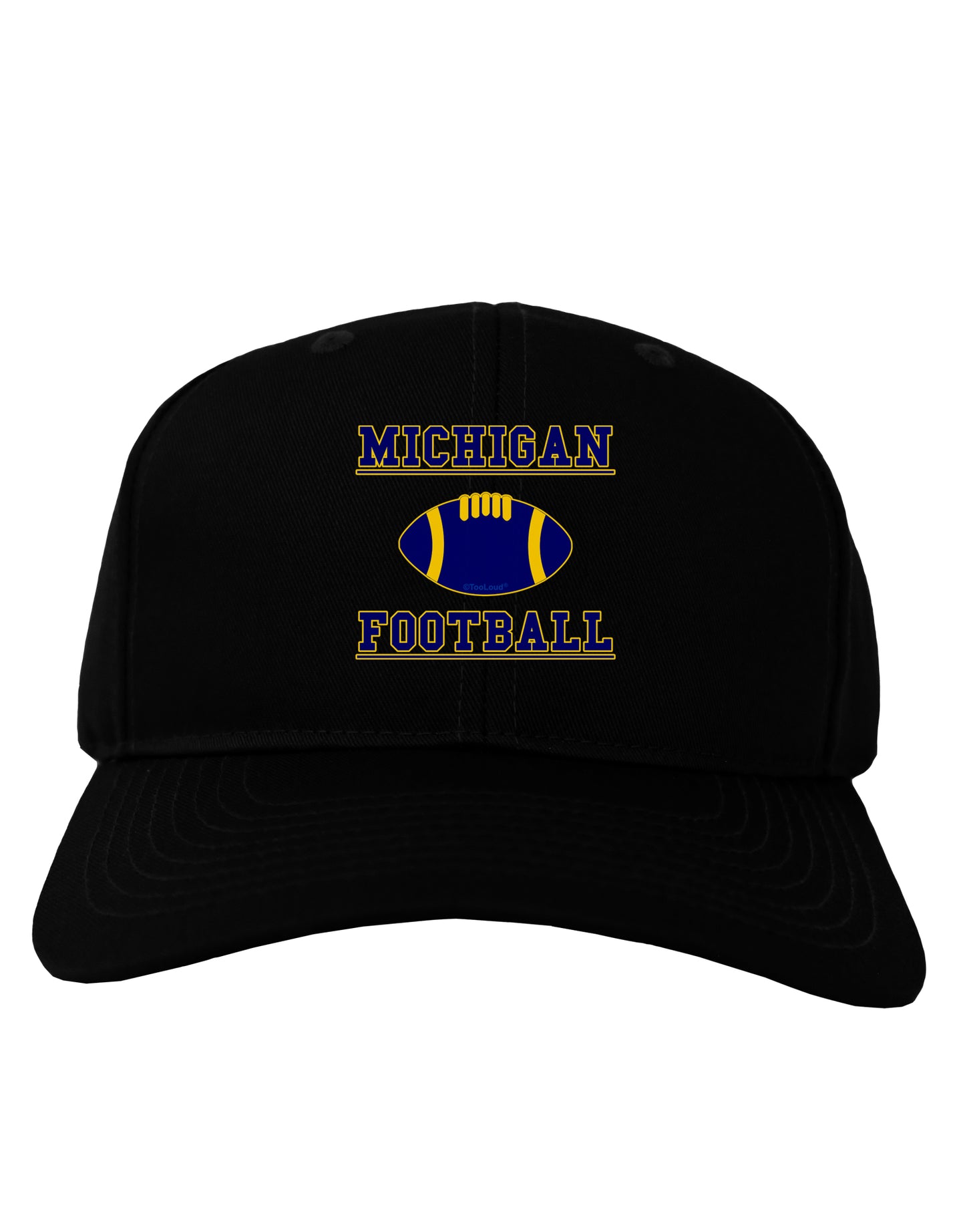 Michigan Football Adult Dark Baseball Cap Hat by TooLoud-Baseball Cap-TooLoud-Black-One Size-Davson Sales