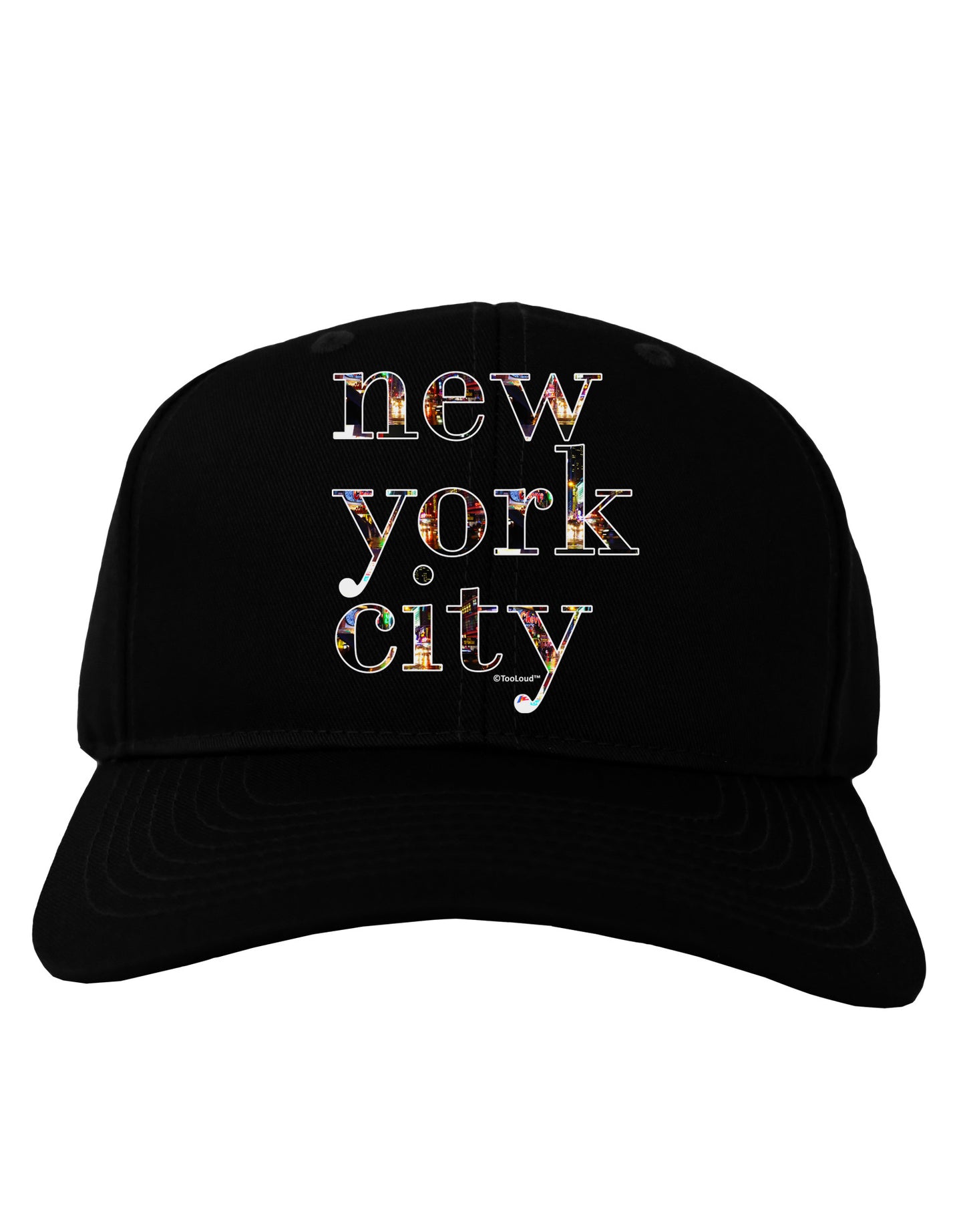 New York City - City Lights Adult Dark Baseball Cap Hat by TooLoud-Baseball Cap-TooLoud-Black-One Size-Davson Sales