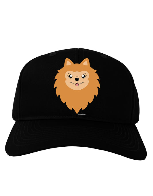 Cute Pomeranian Dog Adult Dark Baseball Cap Hat by TooLoud-Baseball Cap-TooLoud-Black-One Size-Davson Sales