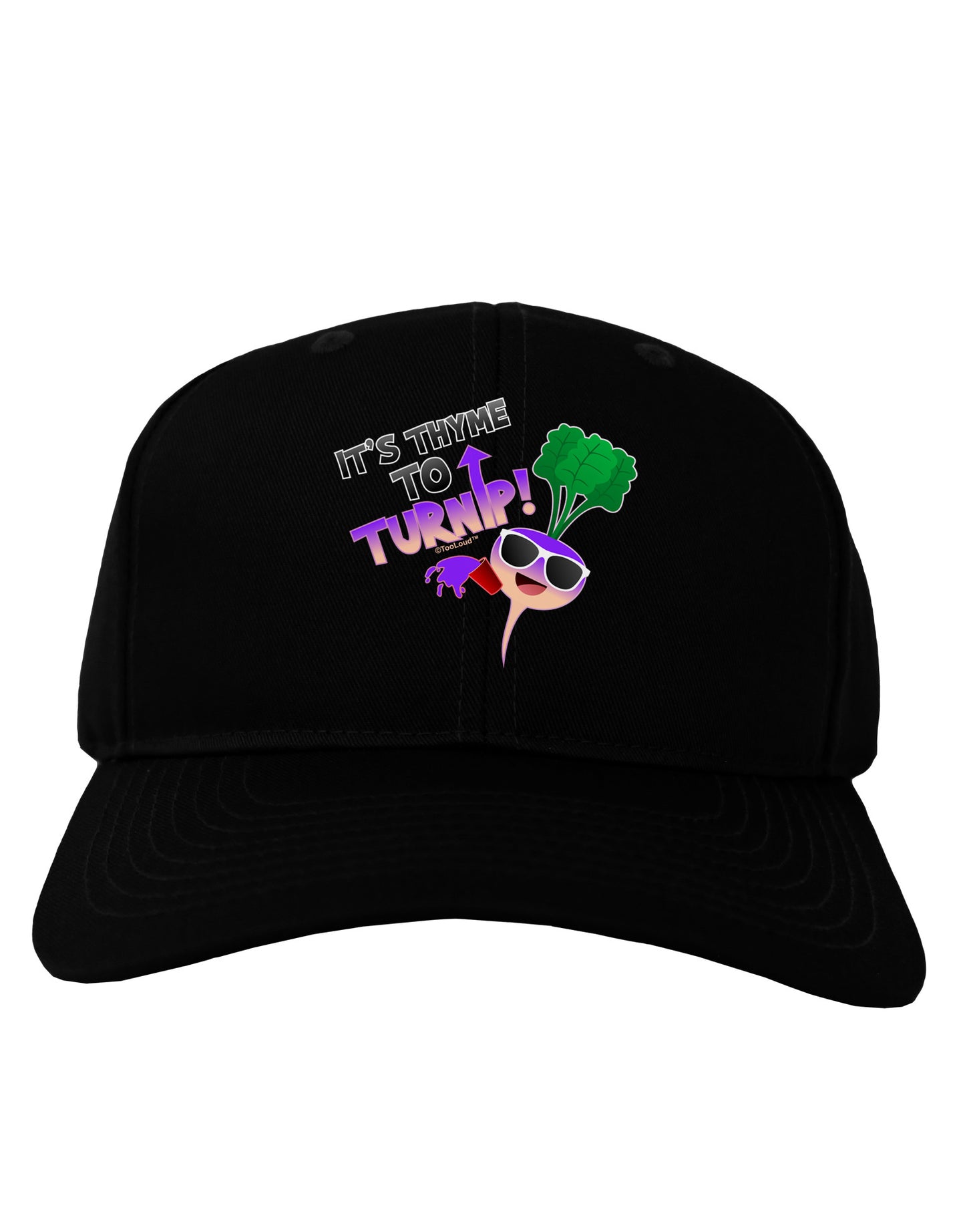 It's Thyme To Turnip Adult Dark Baseball Cap Hat-Baseball Cap-TooLoud-Black-One Size-Davson Sales