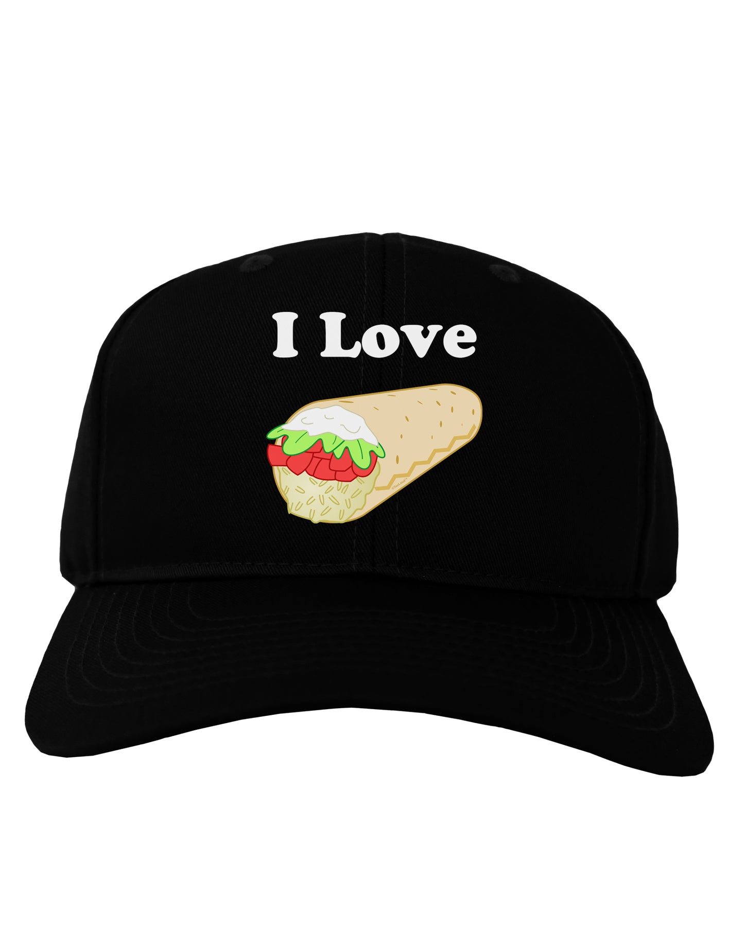 I Love Burritos - Funny Food Adult Dark Baseball Cap Hat-Baseball Cap-TooLoud-Black-One Size-Davson Sales