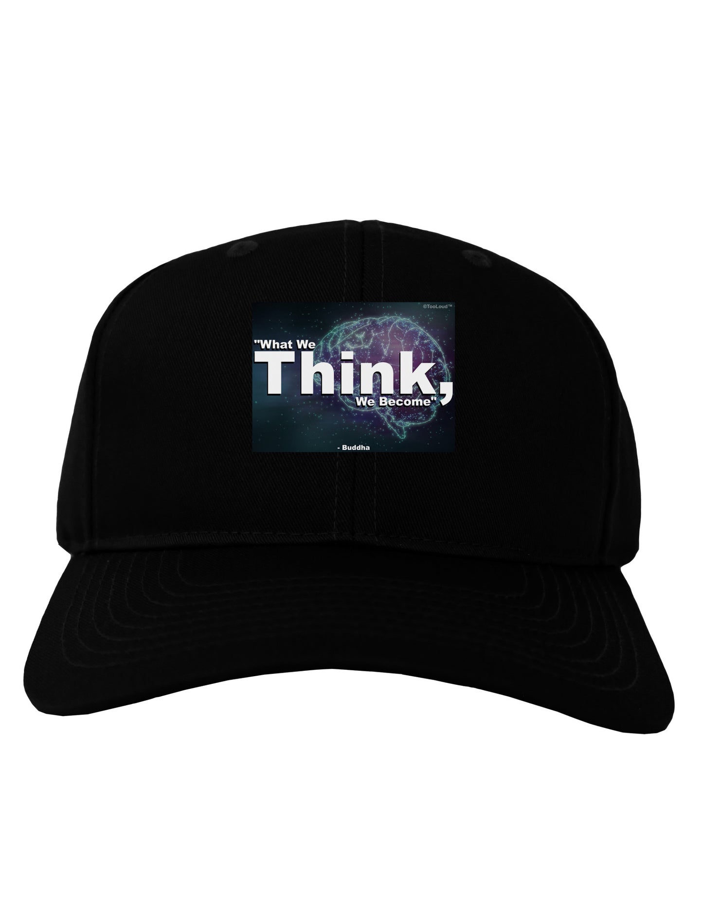 TooLoud What We Think Buddha Adult Dark Baseball Cap Hat-Baseball Cap-TooLoud-Black-One Size-Davson Sales