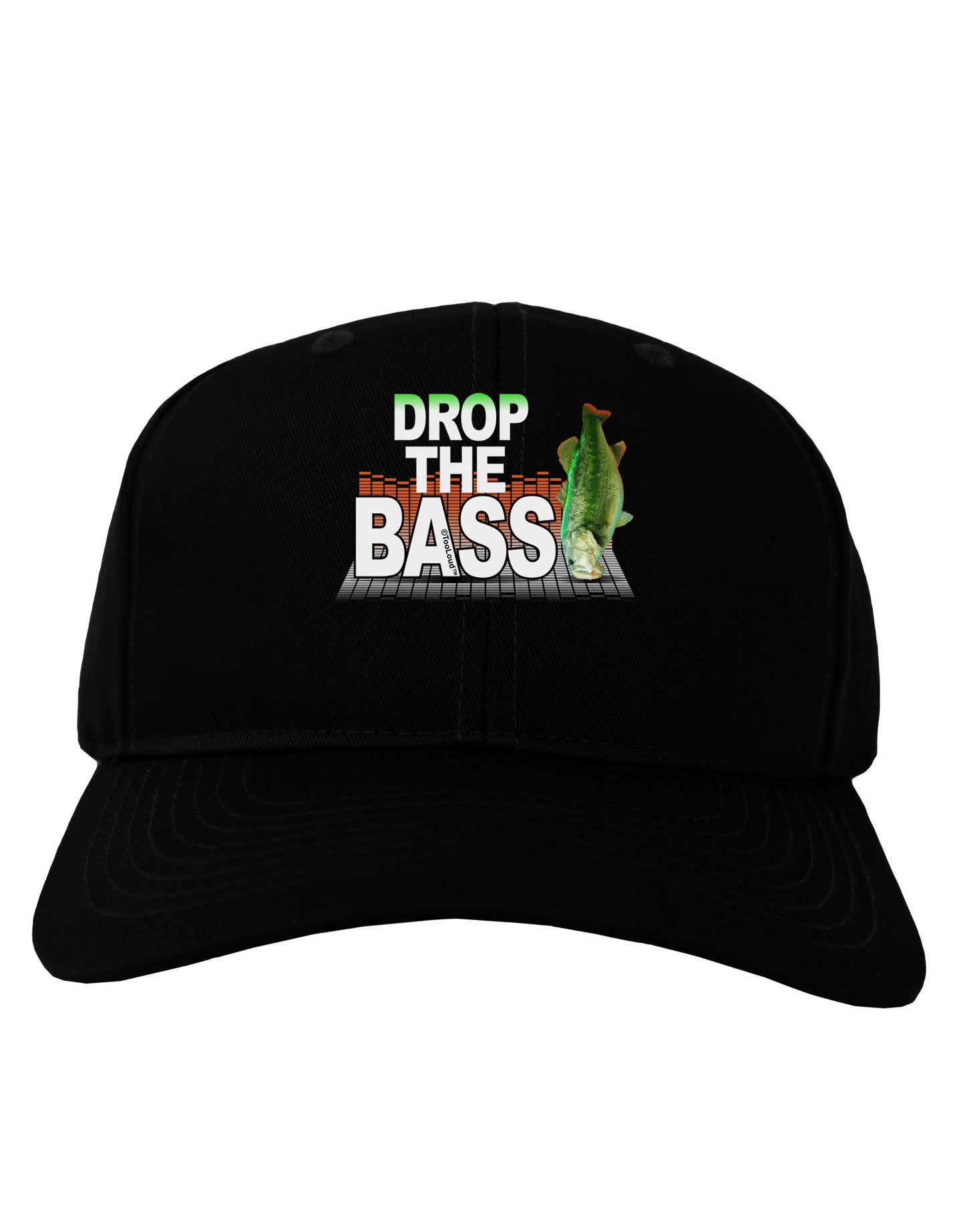 Drop The Bass Fish Adult Dark Baseball Cap Hat-Baseball Cap-TooLoud-Black-One Size-Davson Sales