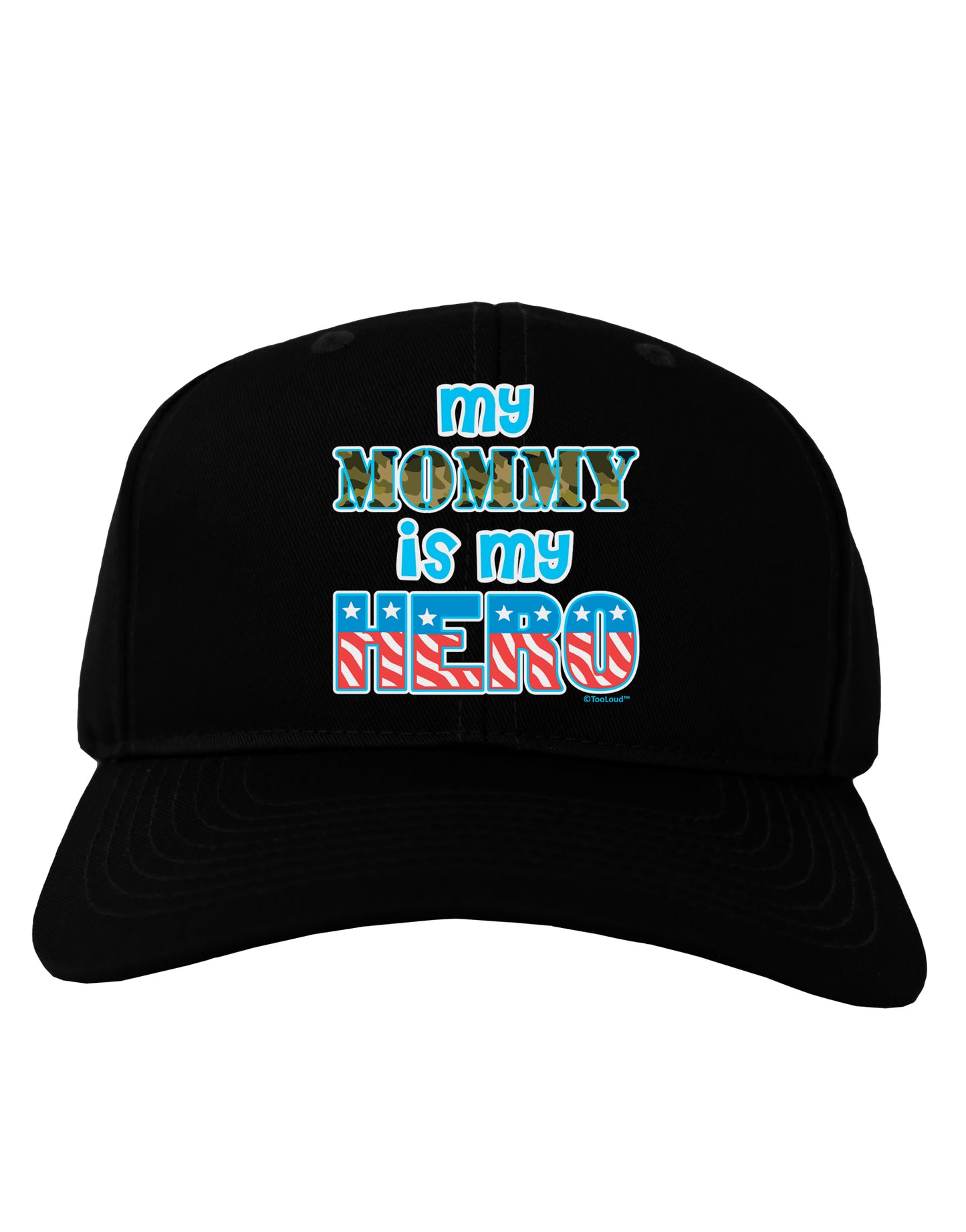 My Mommy is My Hero - Adult Dark Baseball Cap Hat by TooLoud-Baseball Cap-TooLoud-Black-One Size-Davson Sales