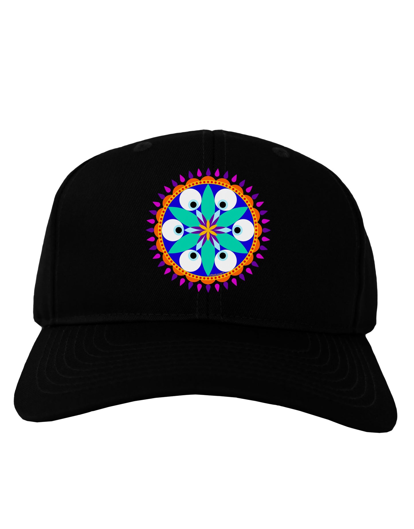 Evil Eye Protection Mandala Adult Dark Baseball Cap Hat by-Baseball Cap-TooLoud-Black-One Size-Davson Sales