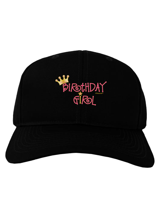 Birthday Girl - Princess Crown and Wand Adult Dark Baseball Cap Hat by TooLoud-Baseball Cap-TooLoud-Black-One Size-Davson Sales