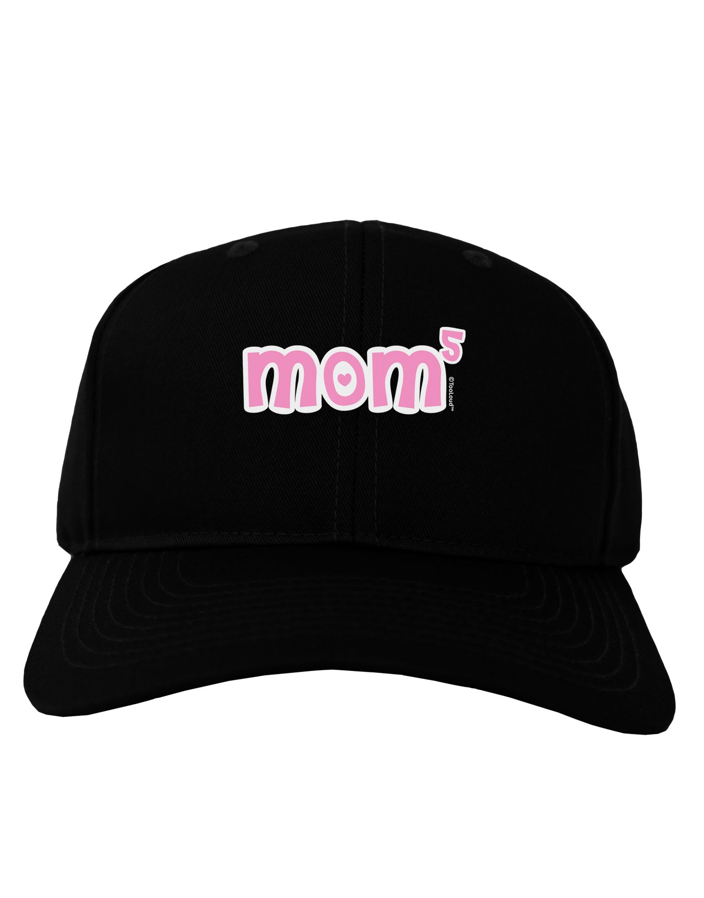 Mom to the Fifth Power - Cute Mom of 5 Design Adult Dark Baseball Cap Hat by TooLoud-Baseball Cap-TooLoud-Black-One Size-Davson Sales