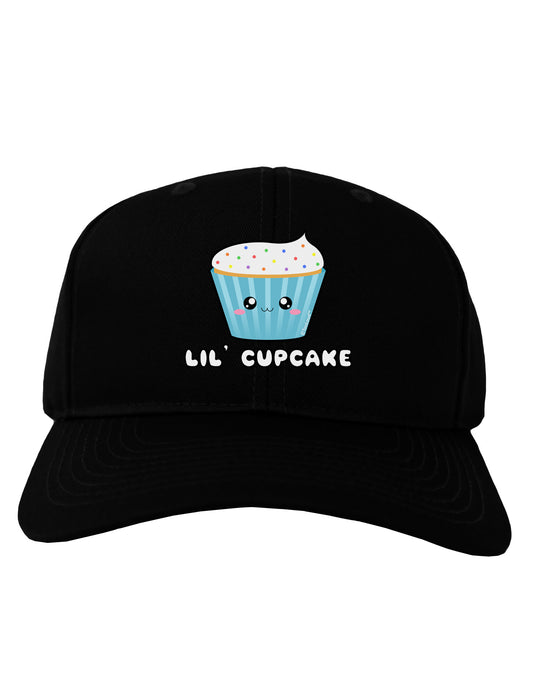 Cute Cupcake with Sprinkles - Lil Cupcake Adult Dark Baseball Cap Hat by TooLoud-Baseball Cap-TooLoud-Black-One Size-Davson Sales