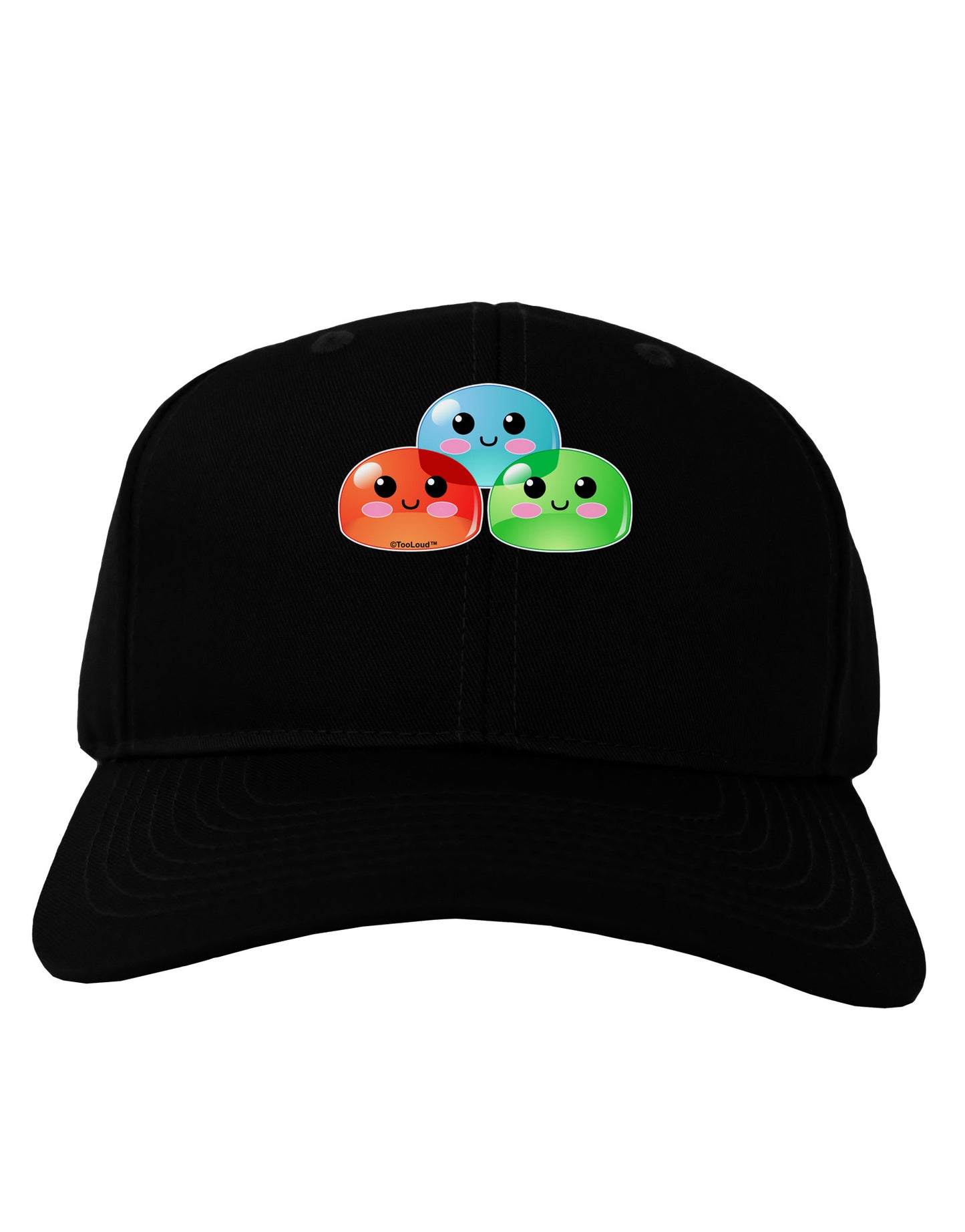 Cute RPG Slime - Trio Adult Dark Baseball Cap Hat by TooLoud-Baseball Cap-TooLoud-Black-One Size-Davson Sales