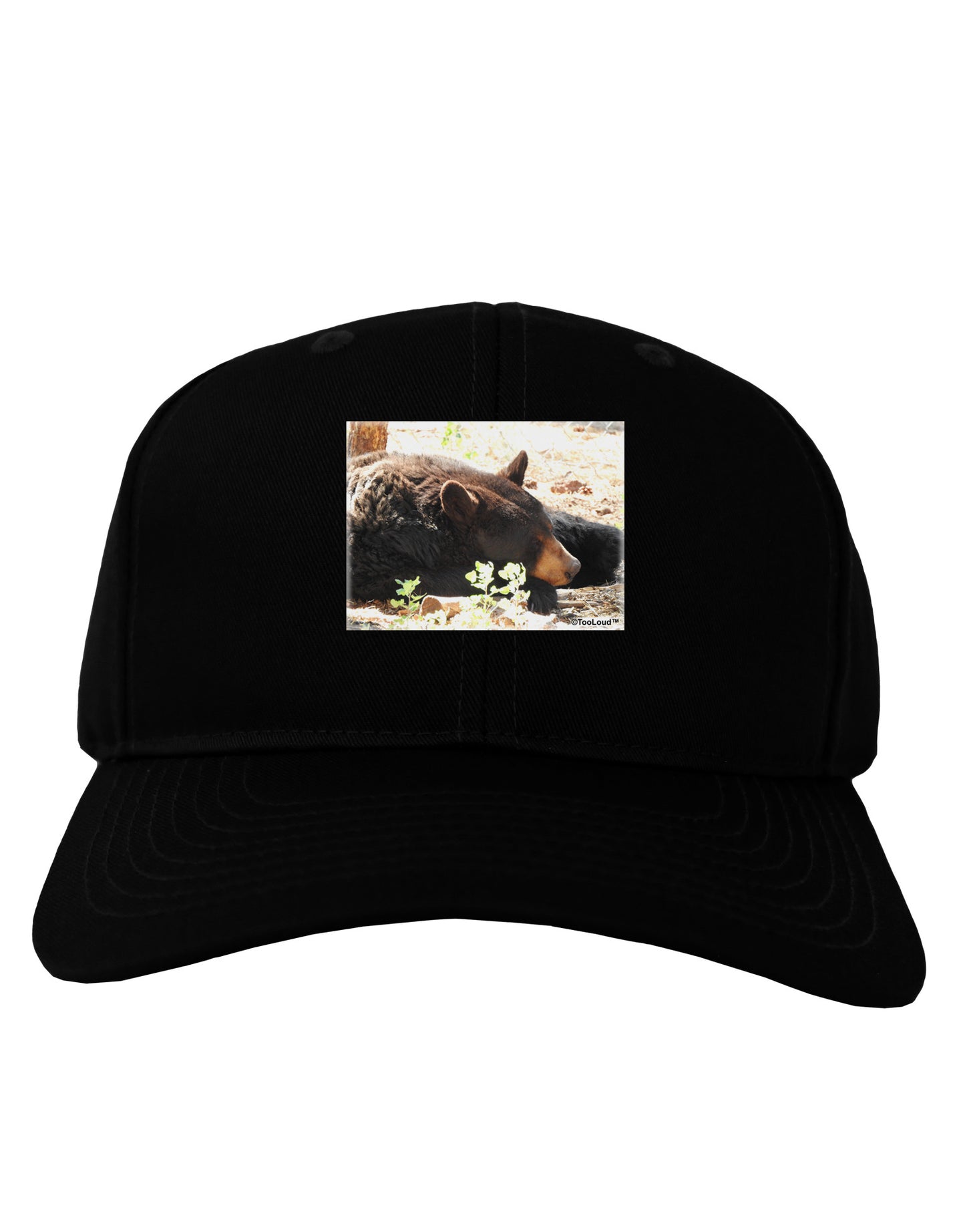 Laying Black Bear Adult Dark Baseball Cap Hat-Baseball Cap-TooLoud-Black-One Size-Davson Sales
