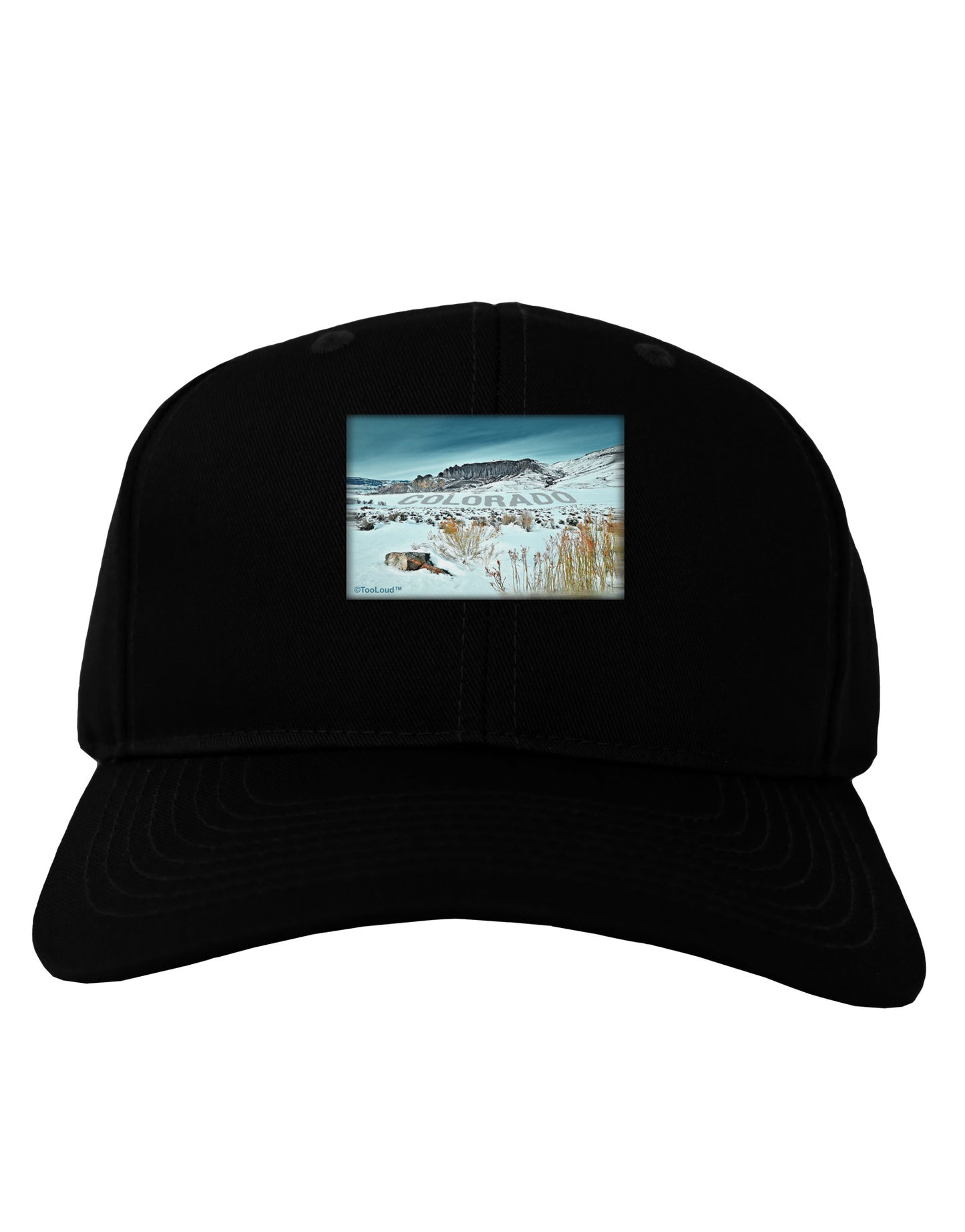 CO Snow Scene Text Adult Dark Baseball Cap Hat-Baseball Cap-TooLoud-Black-One Size-Davson Sales