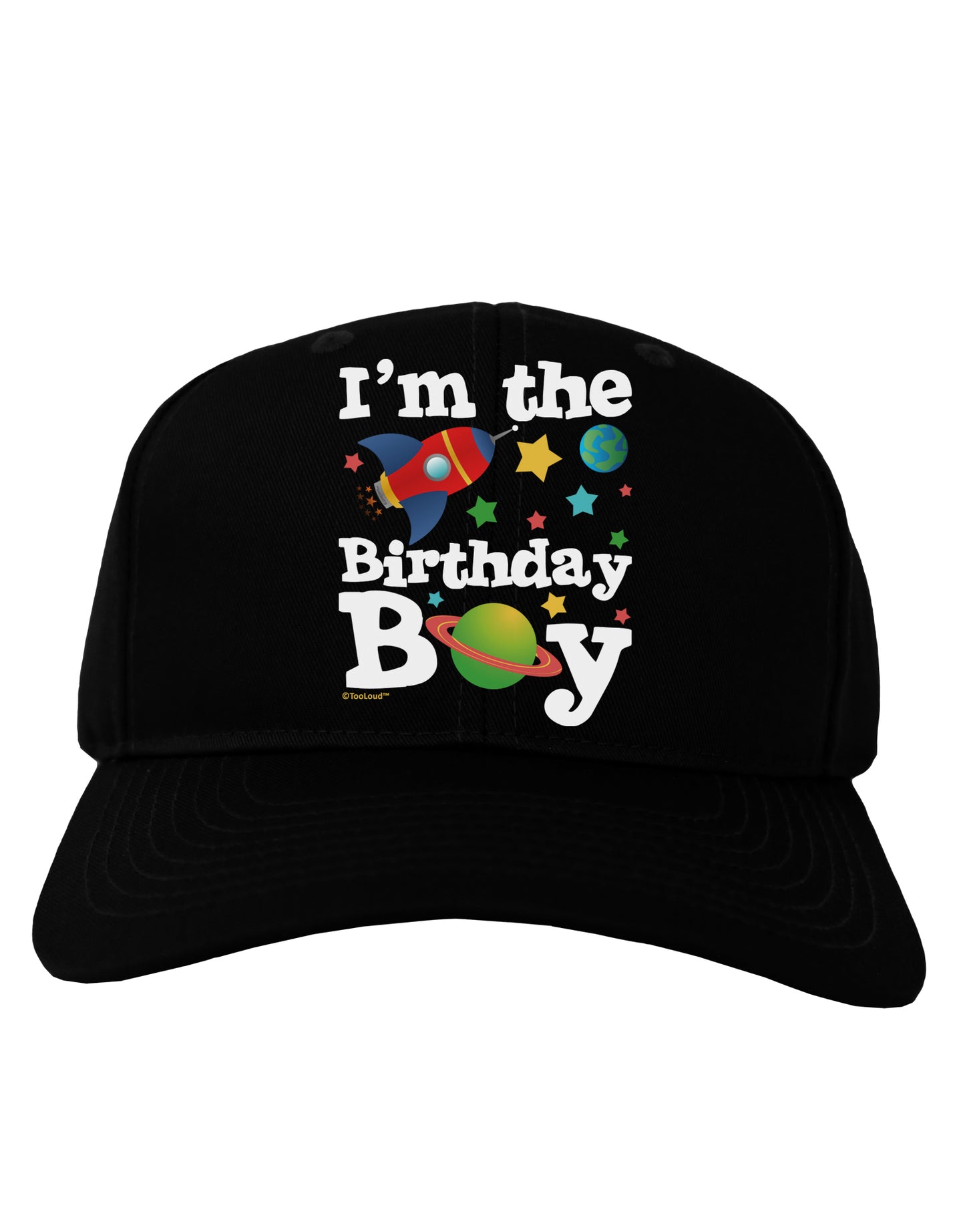 I'm the Birthday Boy - Outer Space Design Adult Dark Baseball Cap Hat by TooLoud-Baseball Cap-TooLoud-Black-One Size-Davson Sales