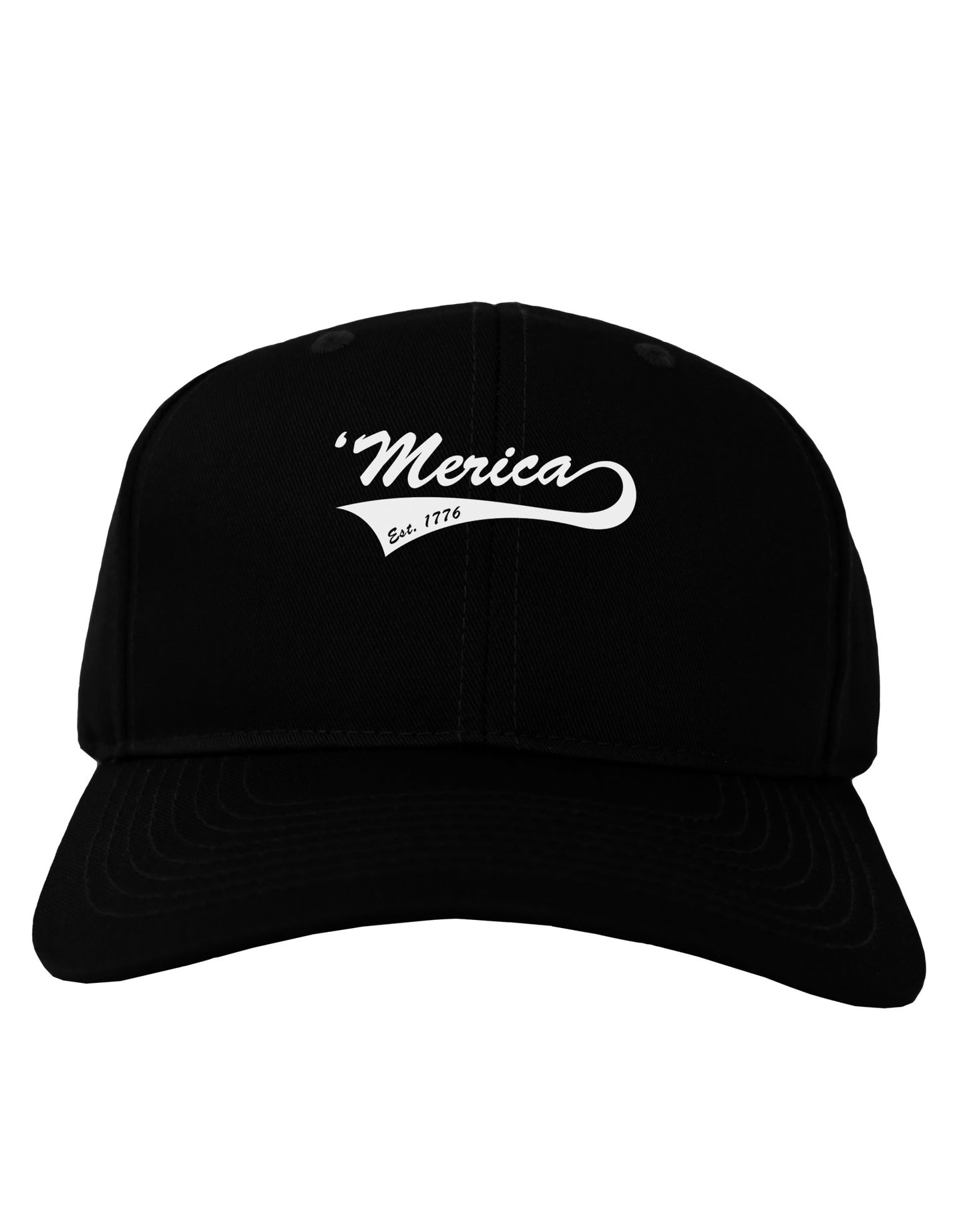 Merica Established 1776 Adult Dark Baseball Cap Hat by TooLoud-Baseball Cap-TooLoud-Black-One Size-Davson Sales