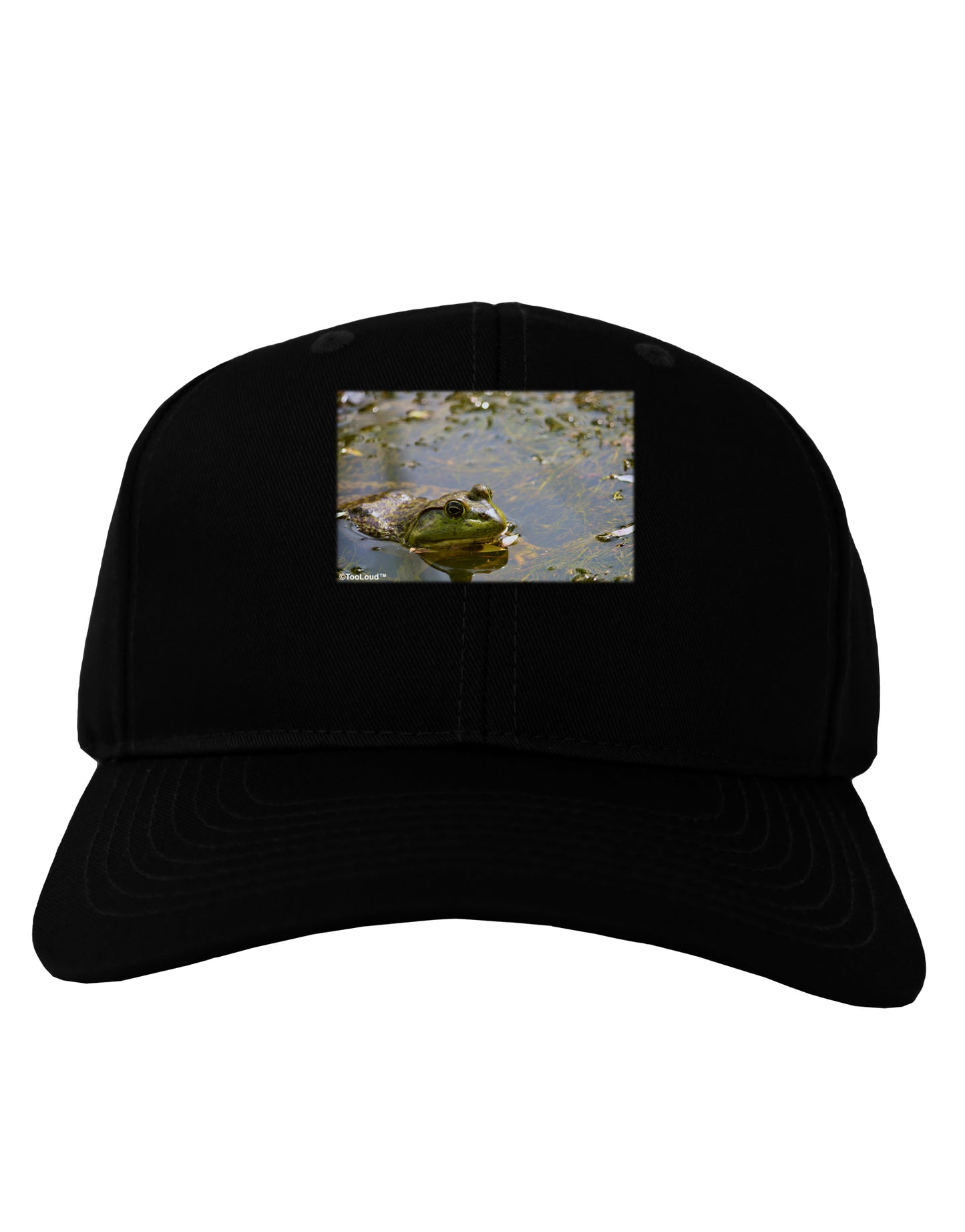 Bullfrog In Water Adult Dark Baseball Cap Hat by TooLoud-Baseball Cap-TooLoud-Black-One Size-Davson Sales