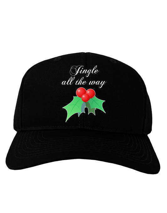 Jingle All the Way - holly Adult Dark Baseball Cap Hat-Baseball Cap-TooLoud-Black-One Size-Davson Sales