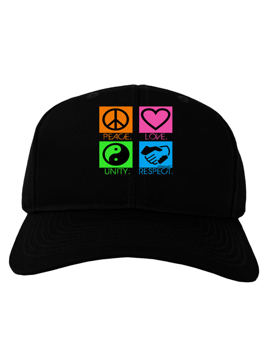 PLUR Squares Color Adult Dark Baseball Cap Hat-Baseball Cap-TooLoud-Black-One Size-Davson Sales