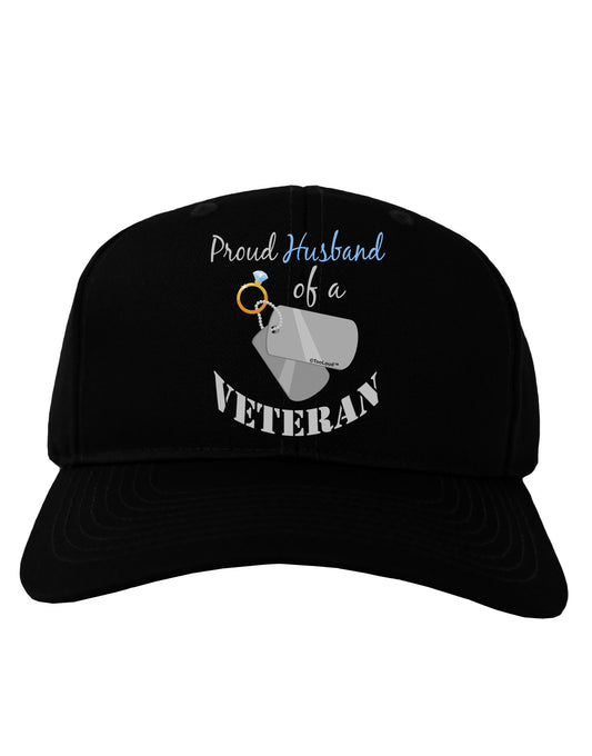 Husband of Veteran Adult Dark Baseball Cap Hat-Baseball Cap-TooLoud-Black-One Size-Davson Sales