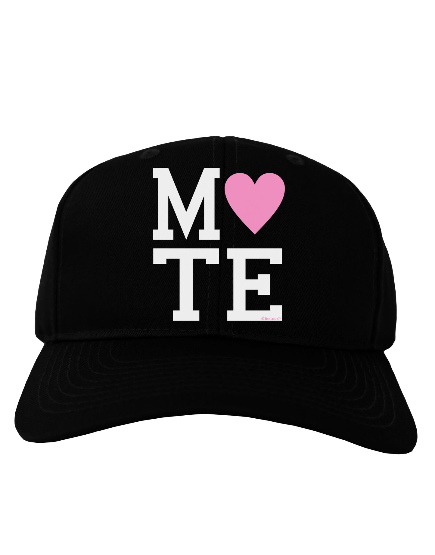 Matching Soulmate Design - Mate - Pink Adult Dark Baseball Cap Hat by TooLoud-Baseball Cap-TooLoud-Black-One Size-Davson Sales