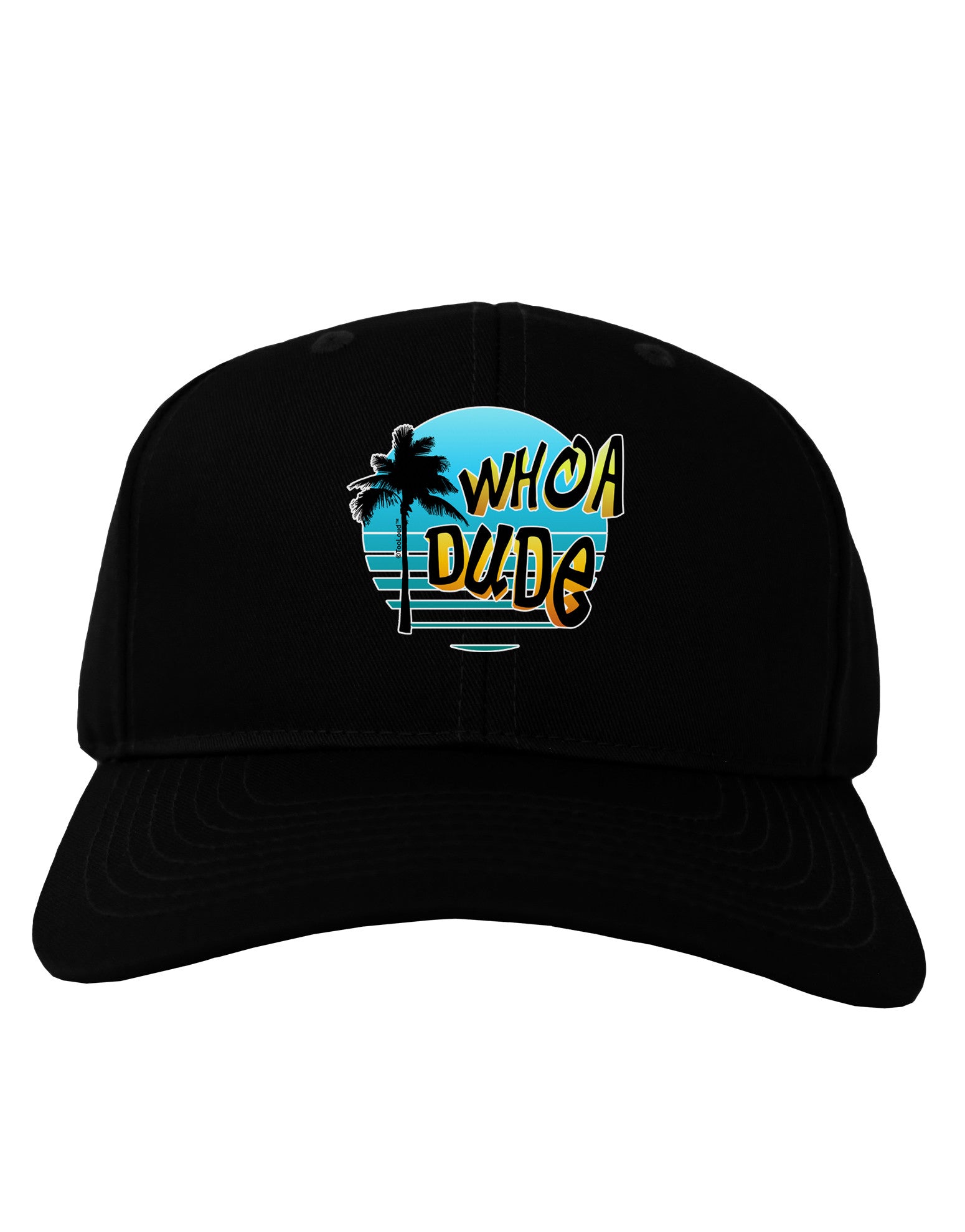 Whoa Dude Adult Dark Baseball Cap Hat by TooLoud-Baseball Cap-TooLoud-Black-One Size-Davson Sales