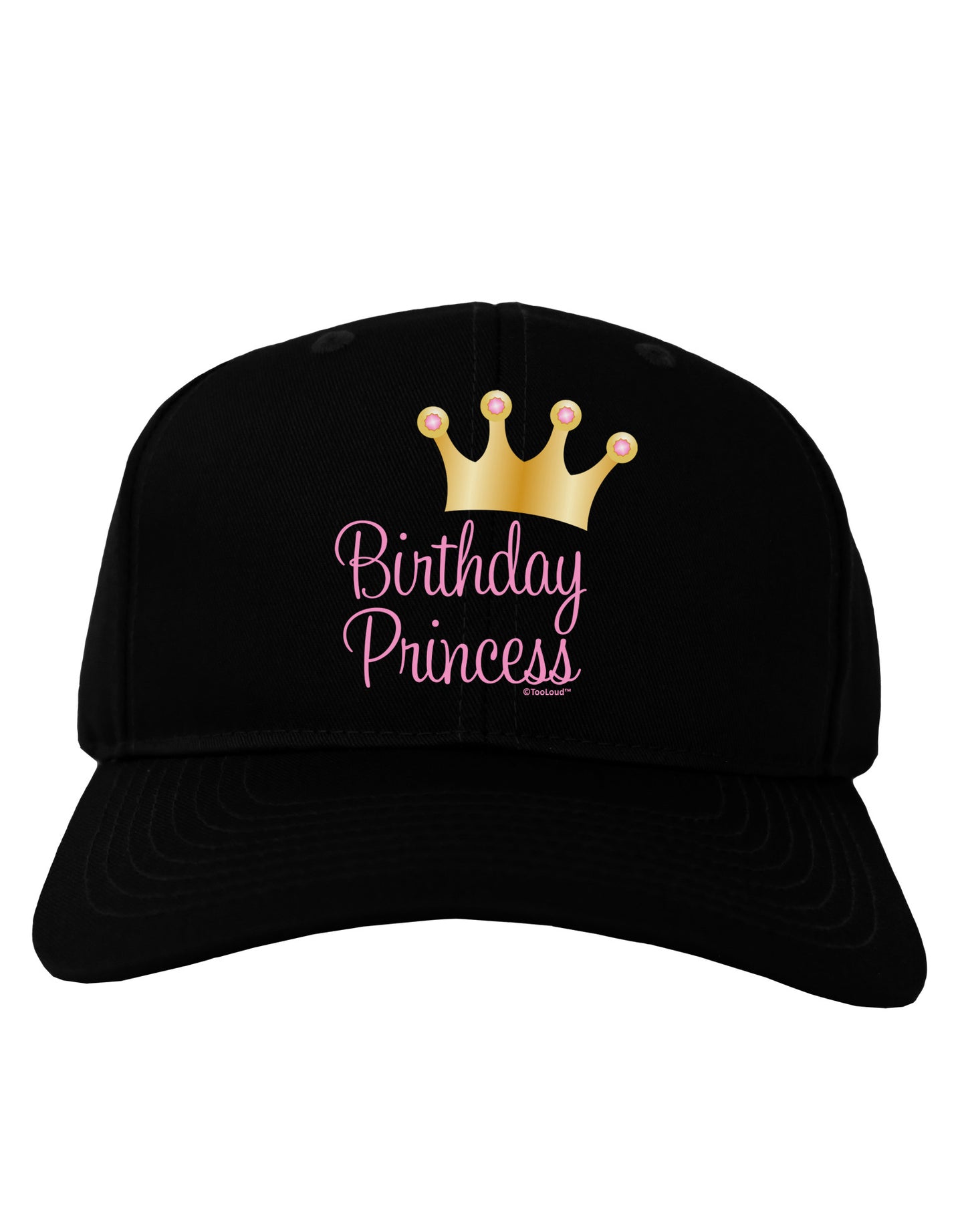 Birthday Princess - Tiara Adult Dark Baseball Cap Hat by TooLoud-Baseball Cap-TooLoud-Black-One Size-Davson Sales