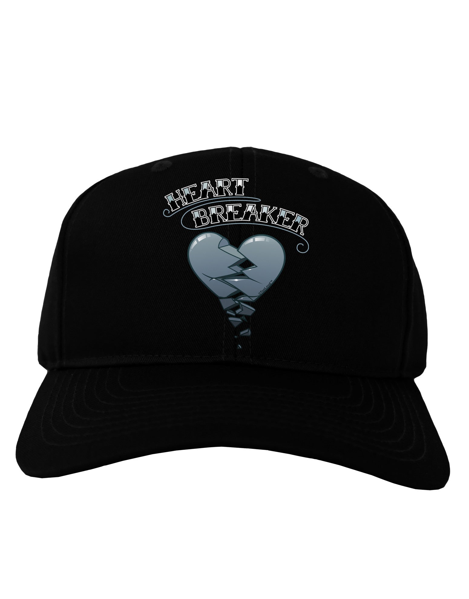 Heart Breaker Manly Adult Dark Baseball Cap Hat by-Baseball Cap-TooLoud-Black-One Size-Davson Sales