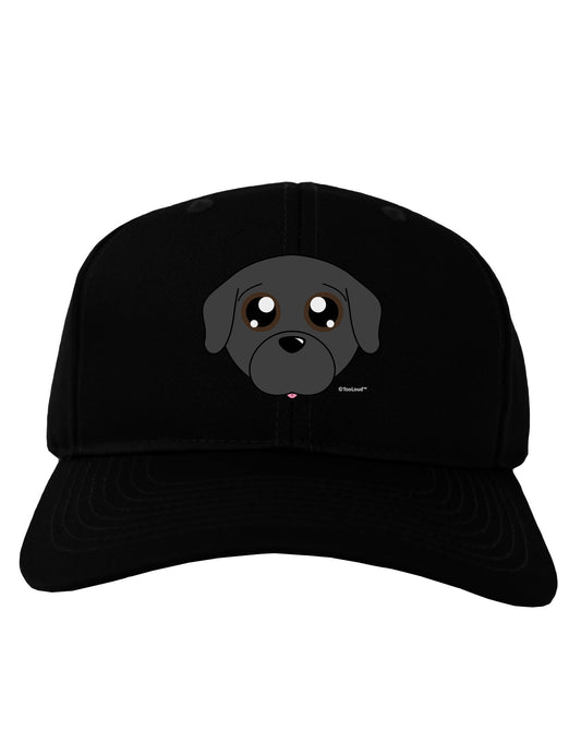 Cute Pug Dog - Black Adult Dark Baseball Cap Hat by TooLoud-Baseball Cap-TooLoud-Black-One Size-Davson Sales