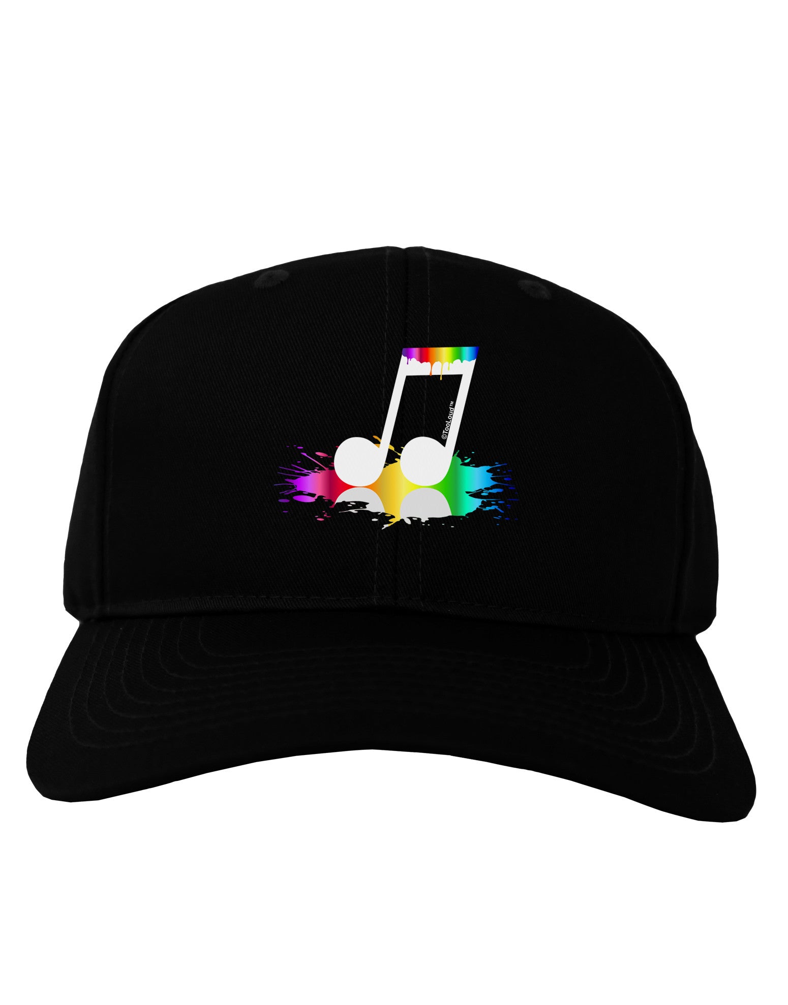 Paint Music Note Adult Dark Baseball Cap Hat-Baseball Cap-TooLoud-Black-One Size-Davson Sales